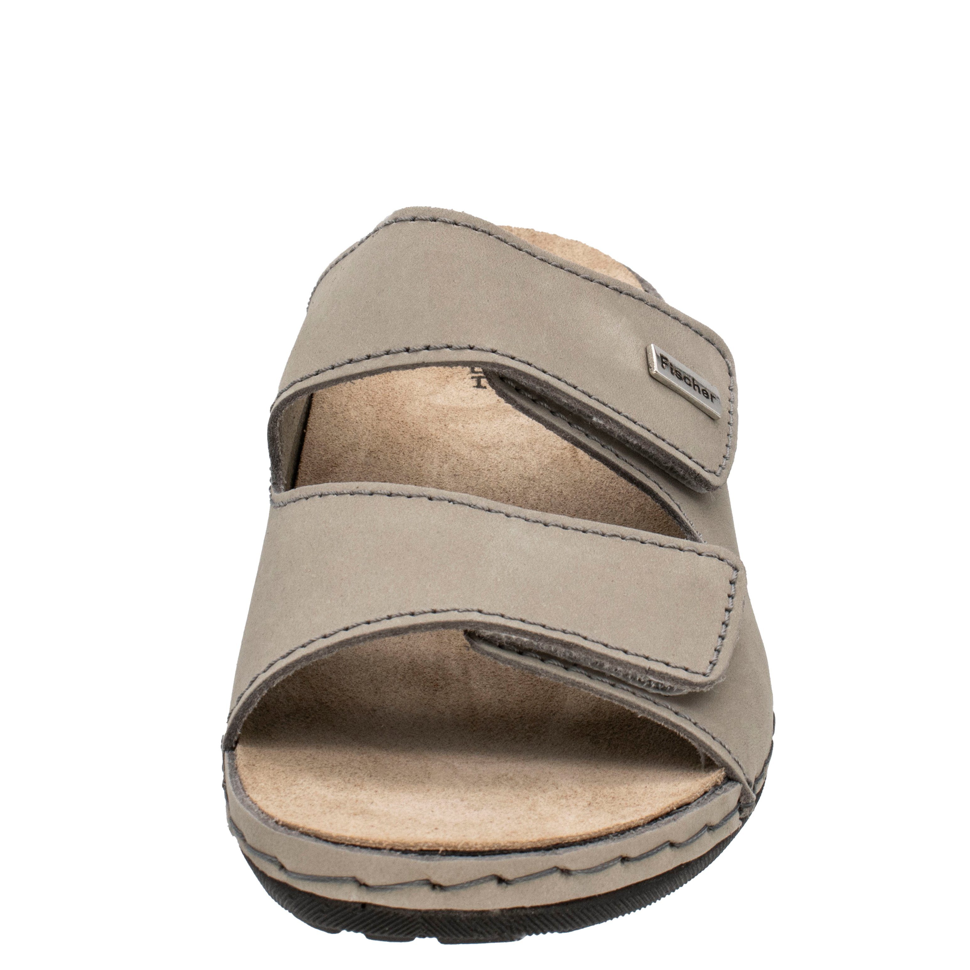 Fischer-Markenschuh Michaela Pantolette aus Nubukleder, herausnehmbare Einlegesohle aus Leder, Weite G
