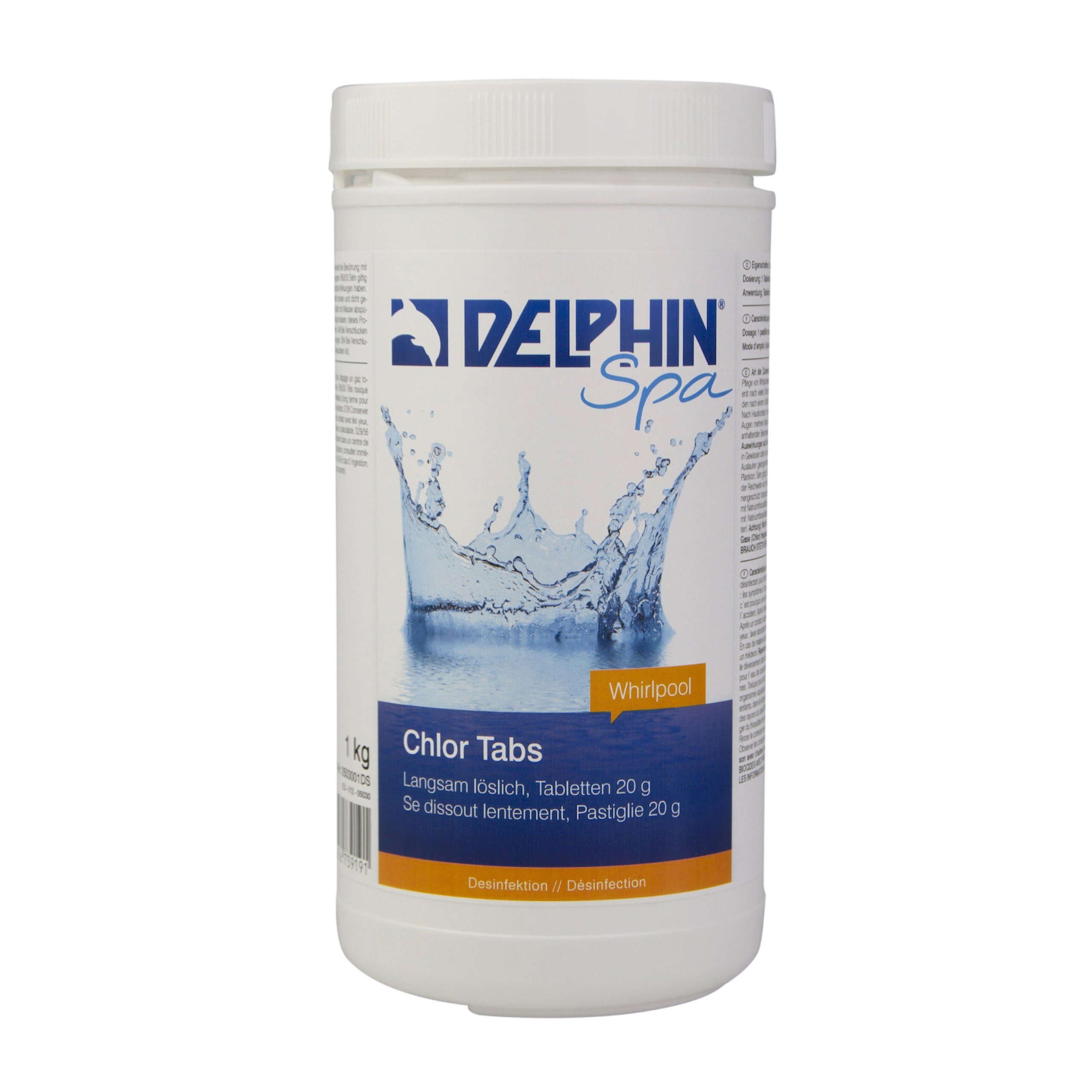 Chemoform Poolpflege Delphin Chlor Tabs 1 kg für Whirlpool Spa Dauerdesinfektion 32001058