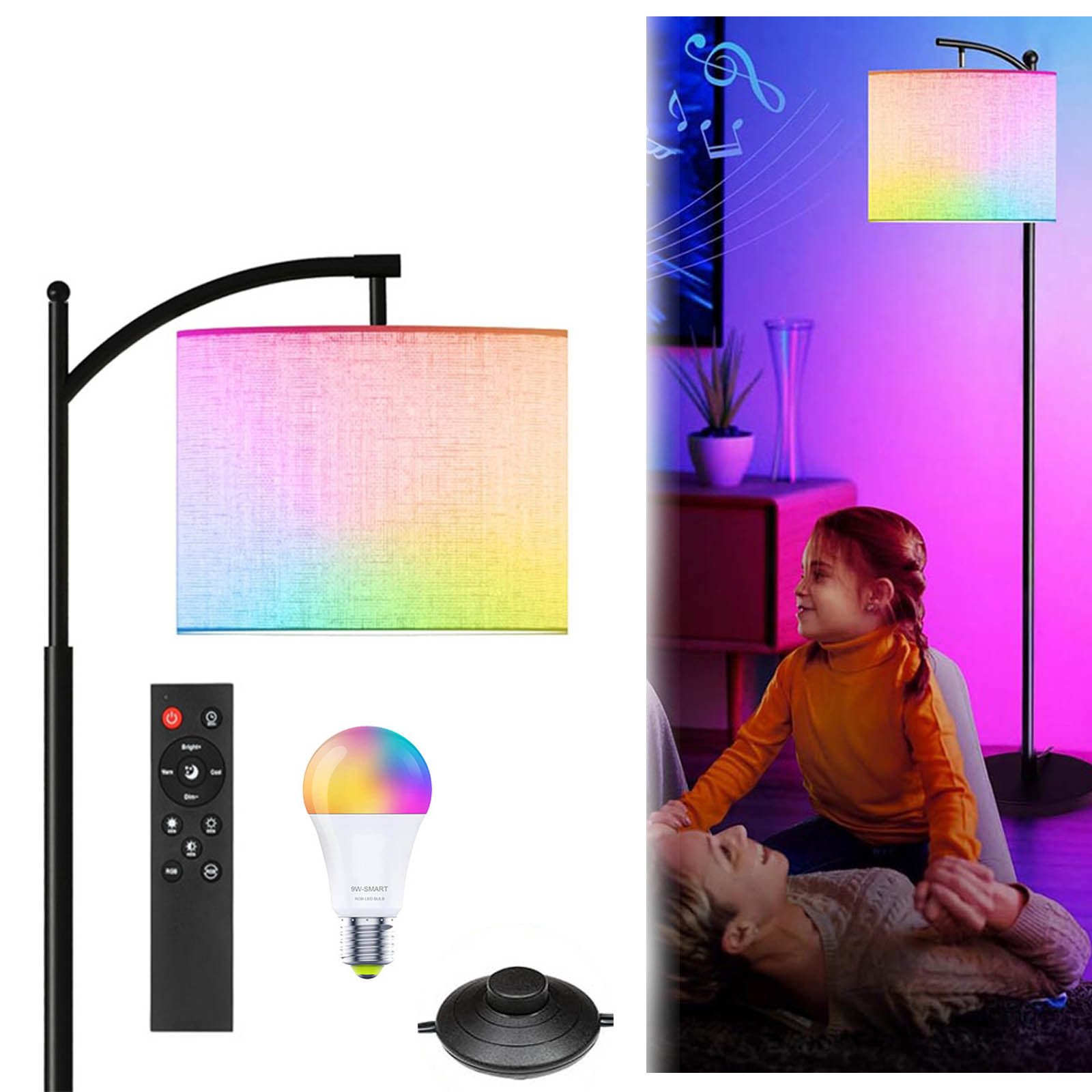 LED Stehlampe E27 Stehlampe Wohnzimmer LED Bodenleuchte 3 Farben Leselampe