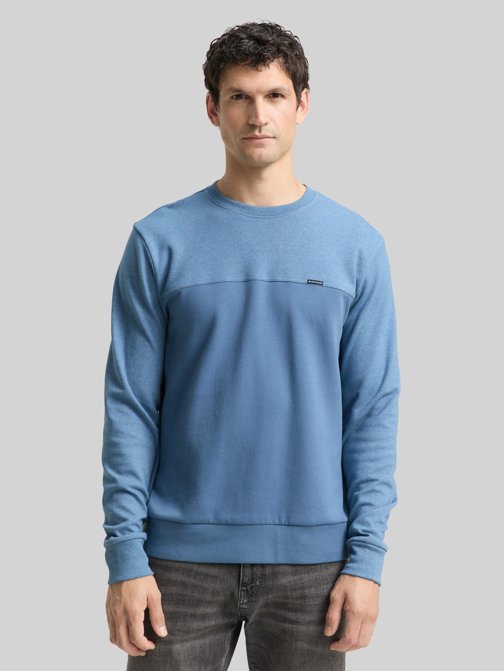 TOM TAILOR Sweatshirt Strick & Sweatshirts Crewneck Sweatshirt mit Struktur-Mix