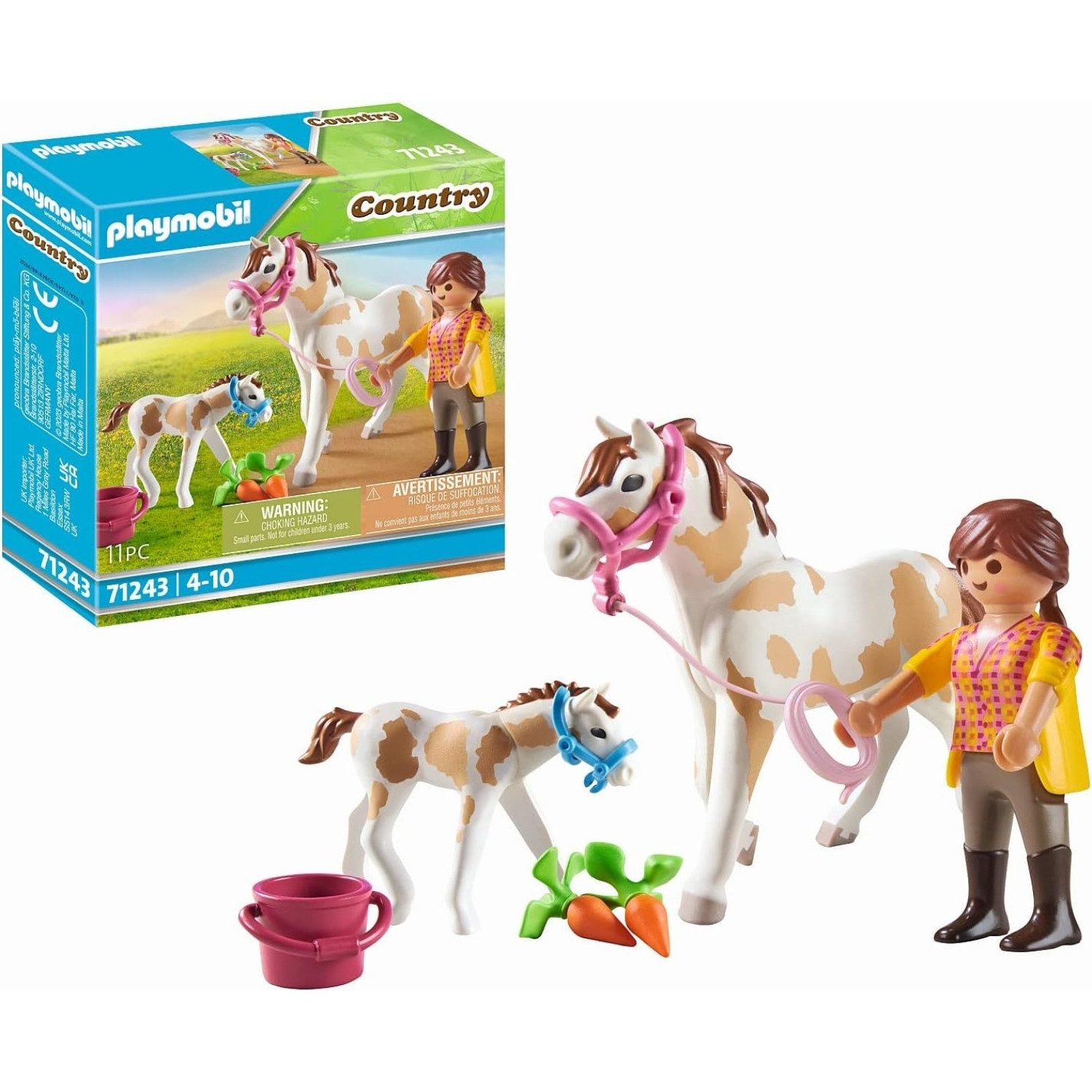 Playmobil® Country 71243 - Pferd mit Fohlen - Figuren Spiel-Set Reiterhof Z günstig online kaufen