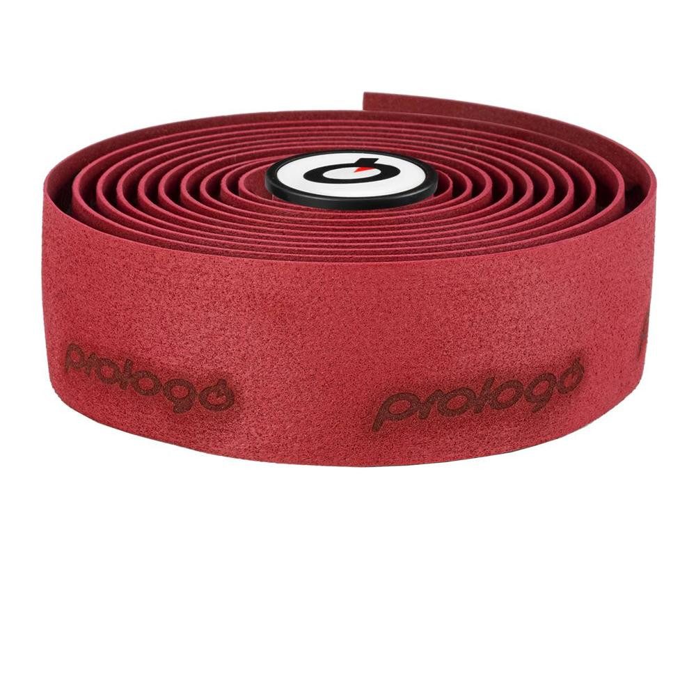 Prologo Fahrradlenker Prologo Lenkerband PLAINTOUCH + rot Ziegelstein mit Stopfen, Kork/Gel