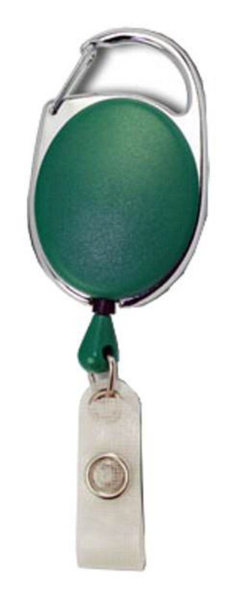 Metallumrandung, Kranholdt Form ovale Ausweishalter Ausweisclip Grün / Druckknopfschlaufe Jojo / Schlüsselanhänger (10-tlg),