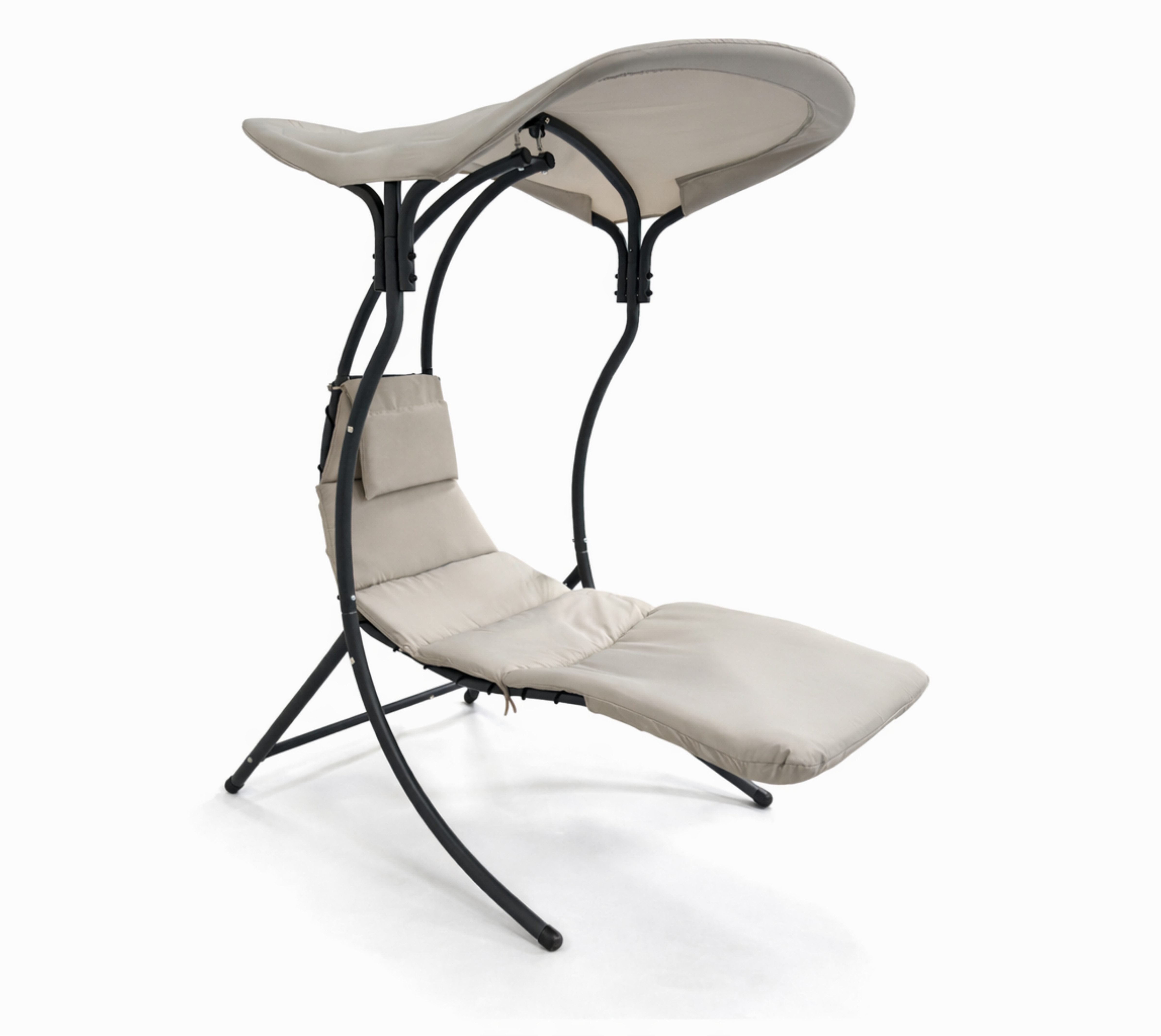 Leco Gartenliege Hängeliege Schwebeliege Hängesessel Schwingliege Dream Chair 2.0, Spar-Set, zerlegt zur Selbstmontage, Inkl. Auflage und Sonnendach, Schwebeliege, Schwingliege, Hängeliege