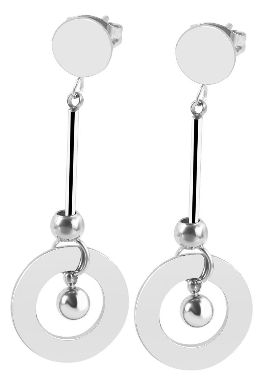Adelia´s Paar Ohrhänger Damen Ohrstecker aus poliertem Edelstahl günstig online kaufen