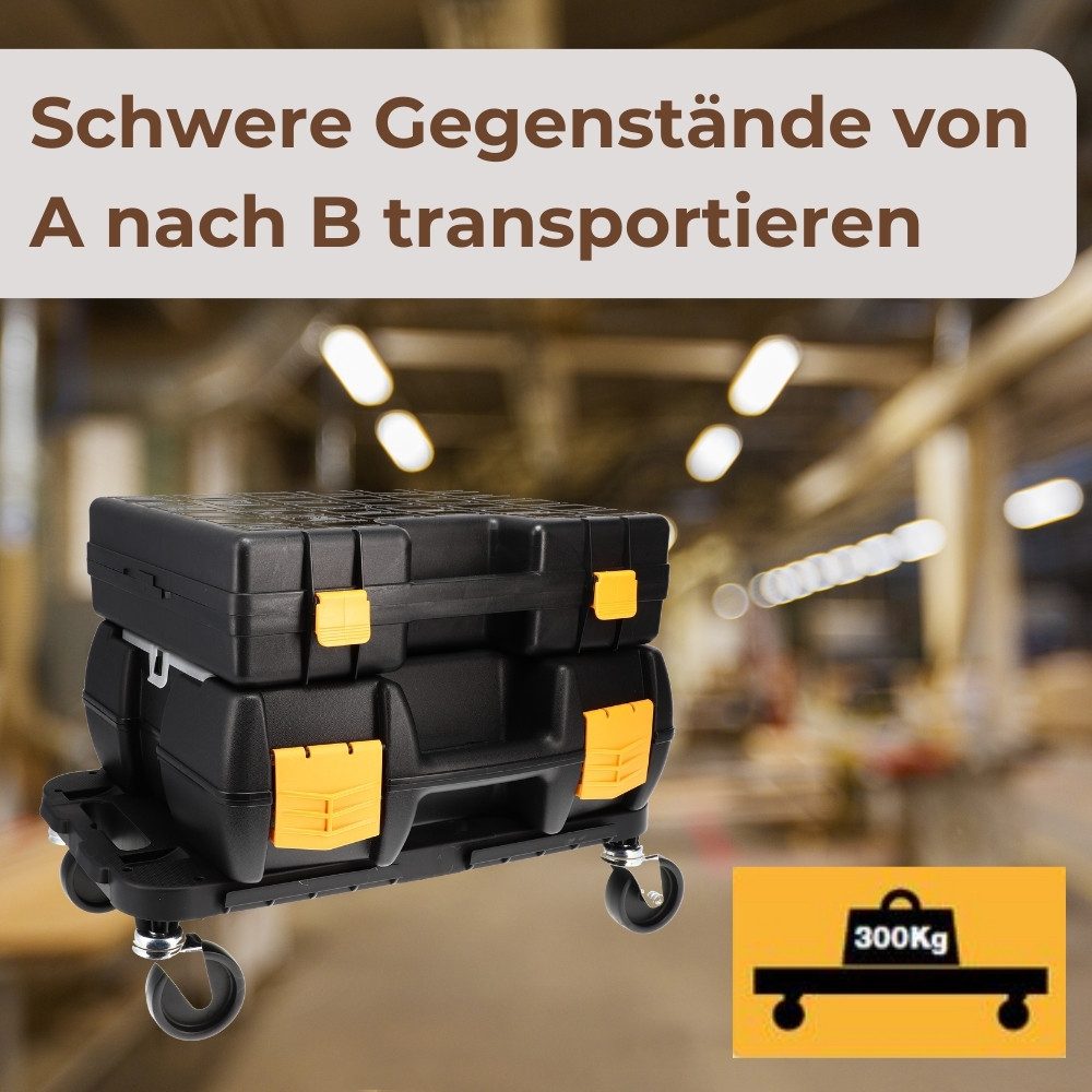GarPet Transportroller Transportroller Rollbrett Werkstatt Transportrollen Möbelrollen Eckig