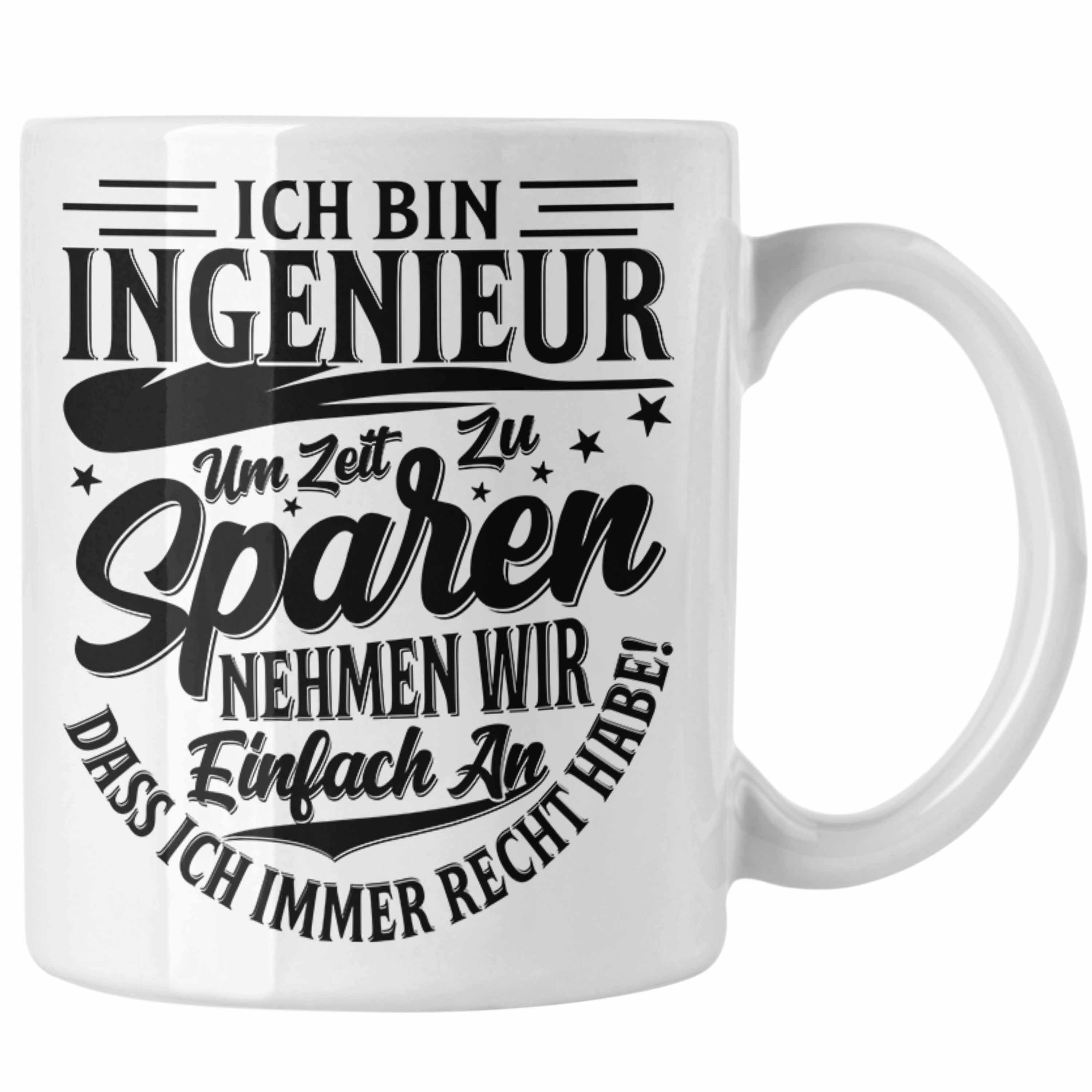 Trendation Tasse Ingenieur Tasse Geschenk Ingenieurswesen Weiss Geschen Geschenkidee Sprüche