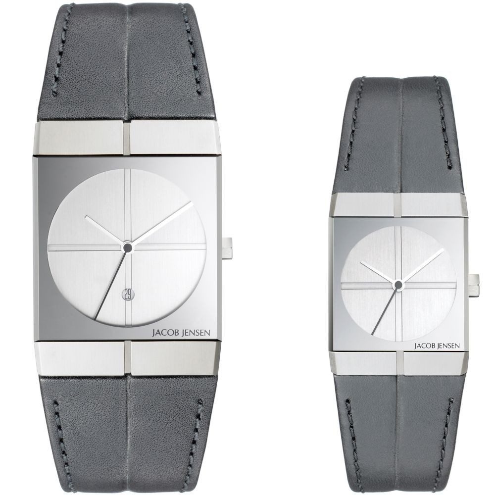 Jacob Jensen Quarzuhr JACOB JENSEN Herren Armbanduhr ICON SERIES 232 silberfarbend B. 30 mm