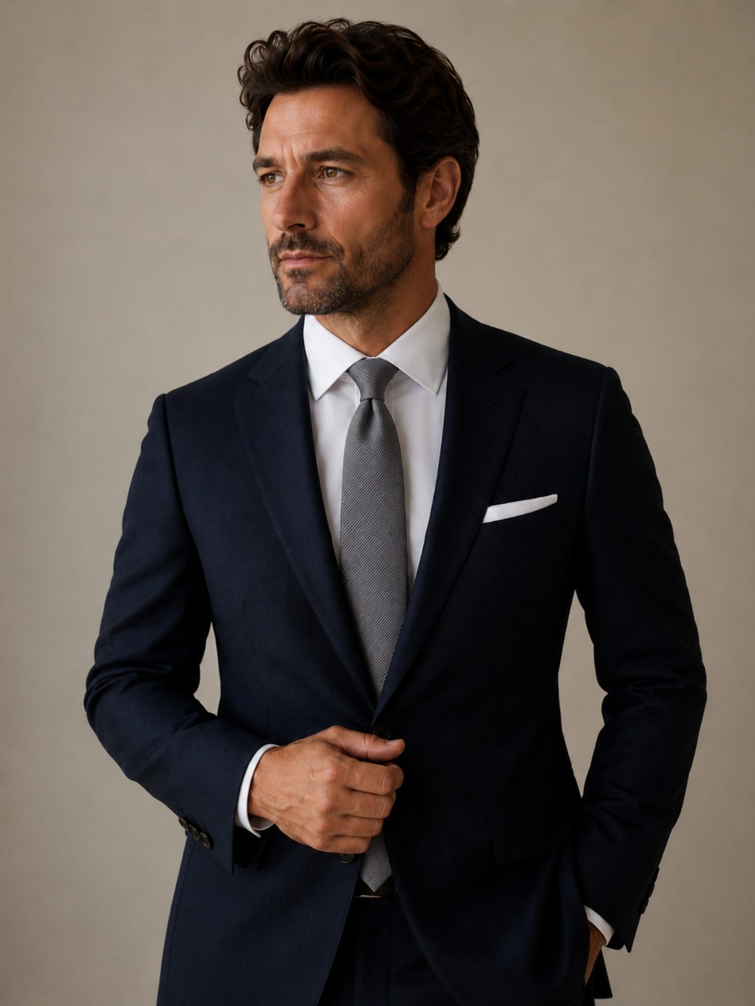 ANTALUX Krawatte Elegantes Herren Krawatte – Klassische Business-Krawatte mit Schlaufe Stilvolle Polyester-Krawatte (150 cm) mit Schlaufe & Geschenkbox
