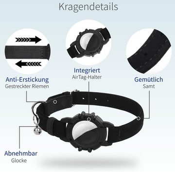 XKISS Katzen-Halsband Für Airtag Katzenhalsband,integriertes für AirTag Katzen Halsbänder