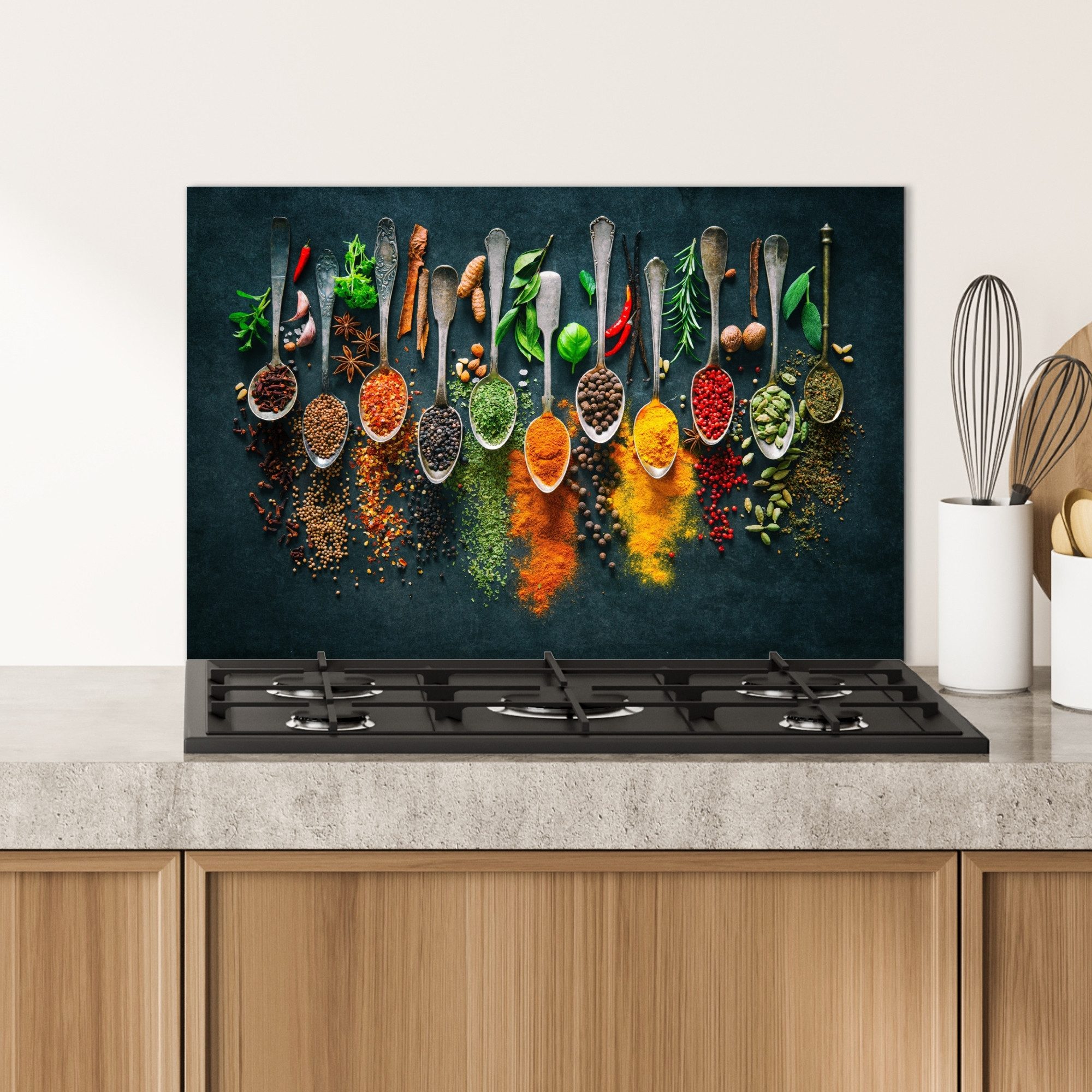 MuchoWow Küchenrückwand Löffel - Gewürze - günstig online kaufen