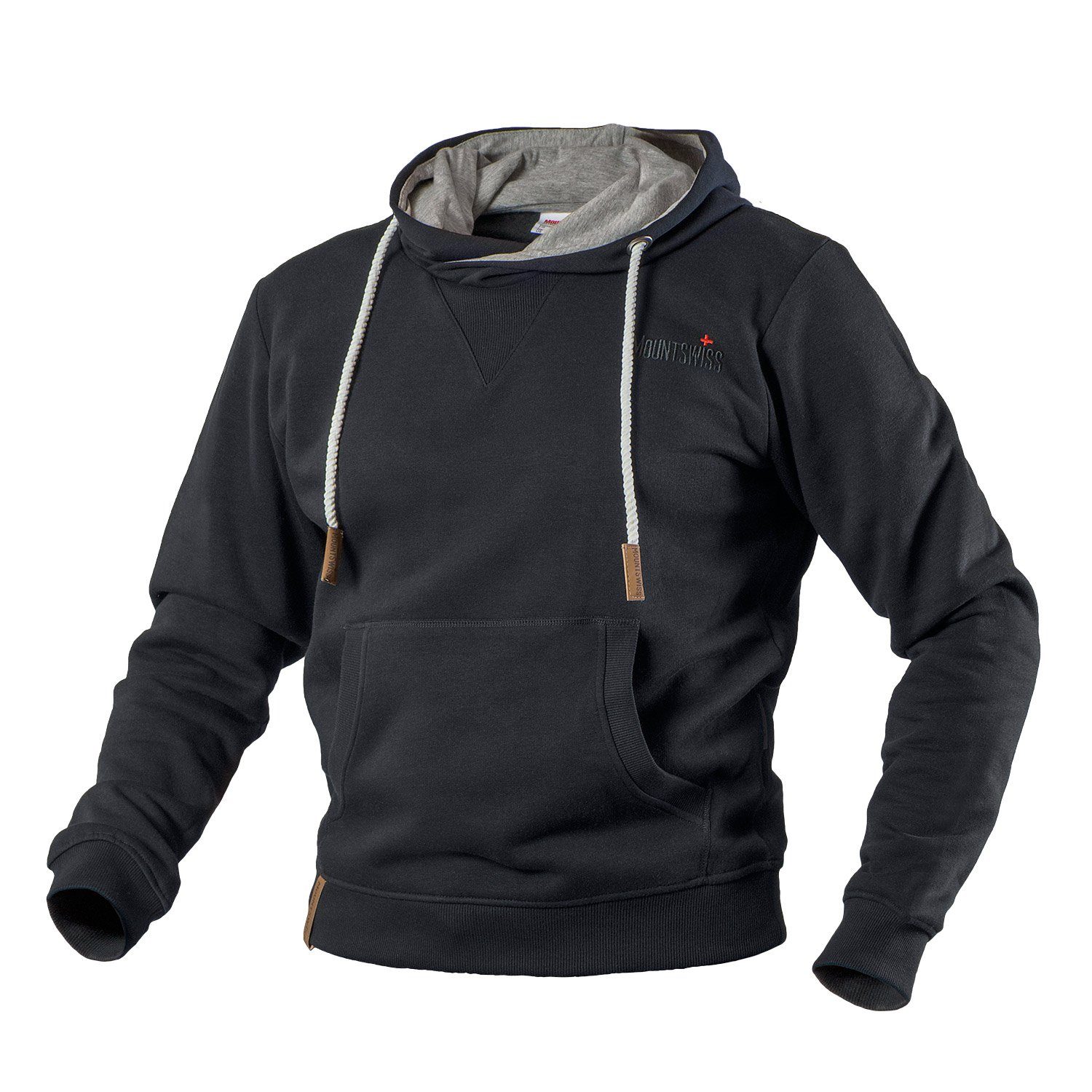 Mount Swiss Kapuzenpullover Mount Swiss Herren Hoodie Kapuzenpullover Matteo, langarm bis 5XL (1-tlg)