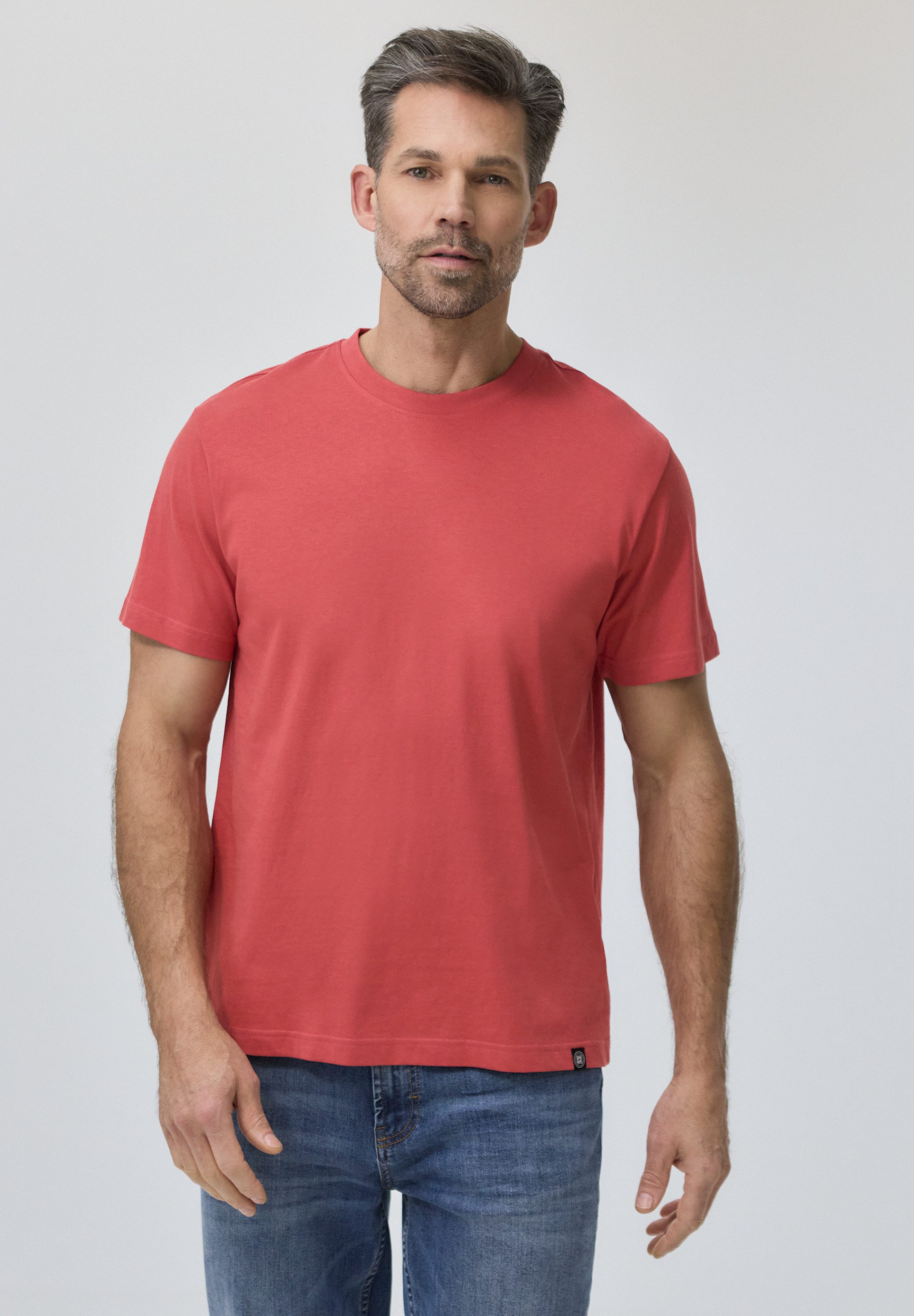 STREET ONE MEN T-Shirt mit Rundhalsausschnitt günstig online kaufen