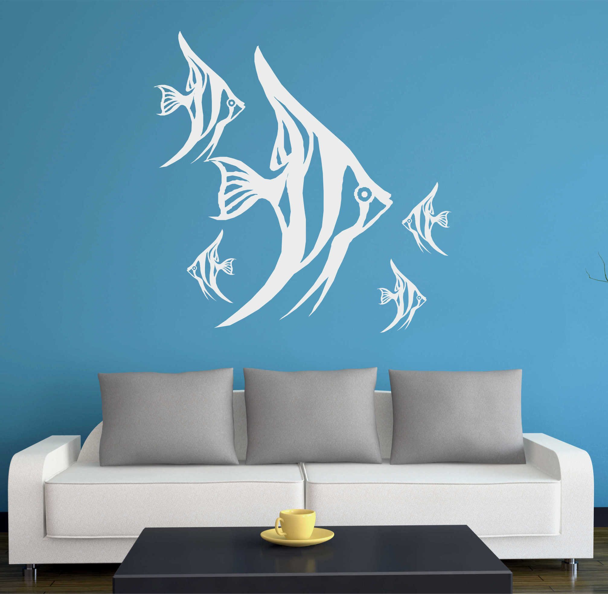 INDIGOS UG Wandtattoo Wandtattoo - Wandaufkleber - w005 Fische Fisch