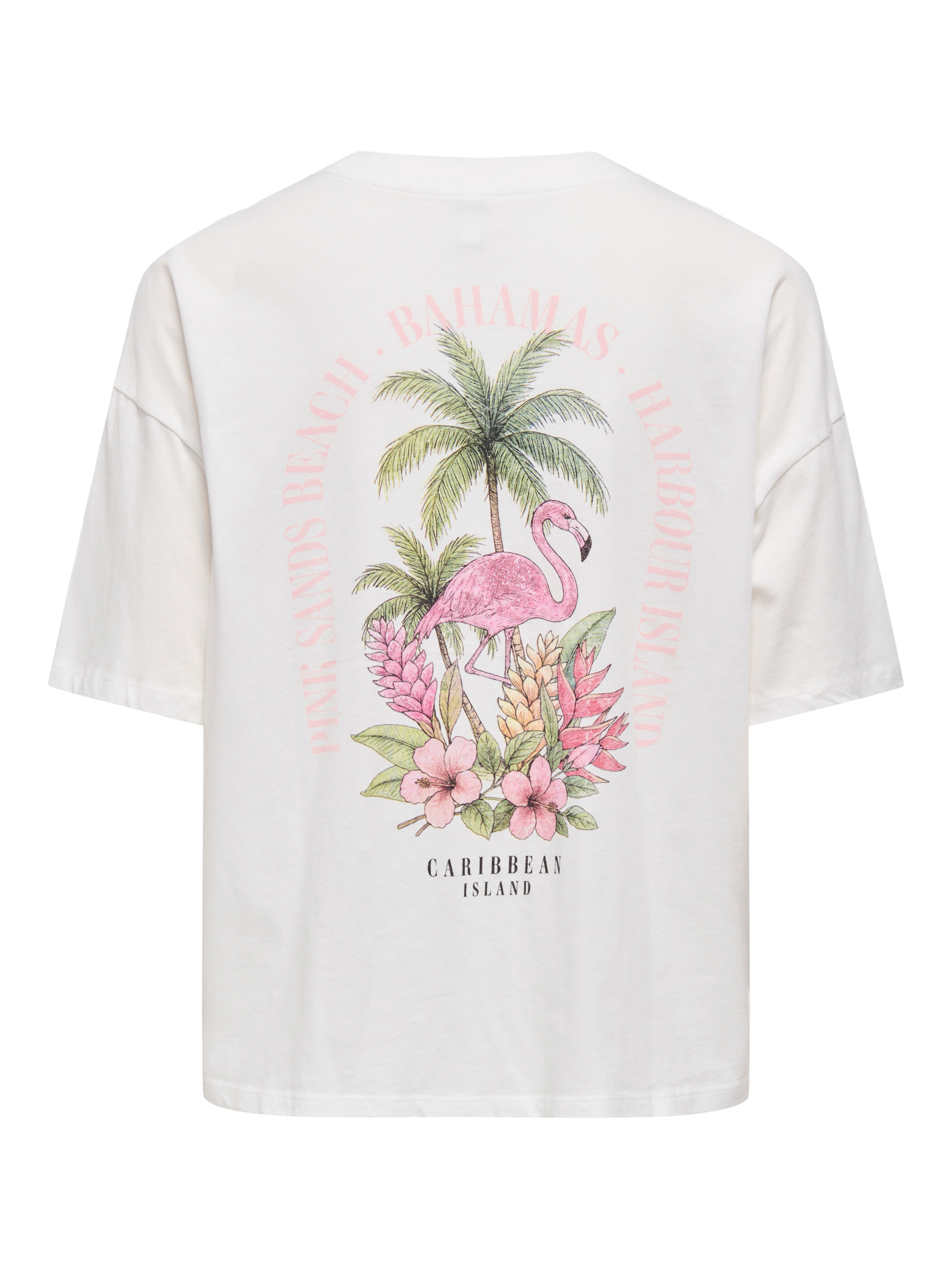ONLY Kurzarmshirt ONLLUCY BOXY S/S TOP JRS Baumwolle, Rundhals