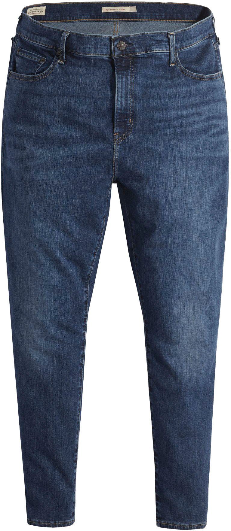 HI PL figurbetonter 721 dark sehr blue Skinny-fit-Jeans RISE SKINNY Schnitt Levi's® Plus