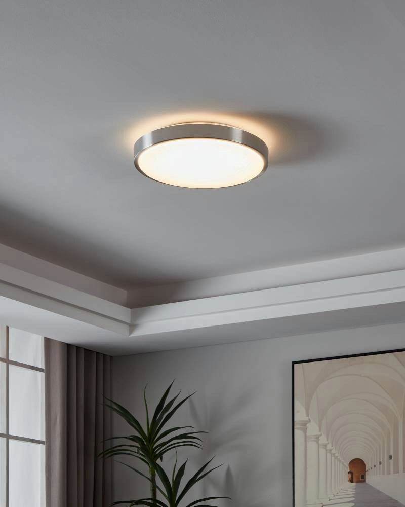 EGLO LED Deckenleuchte COMPETA 1, LED fest integriert, Warmweiß, Stahl und Kunststoff, Esszimmer, Industrial, minimalistisch