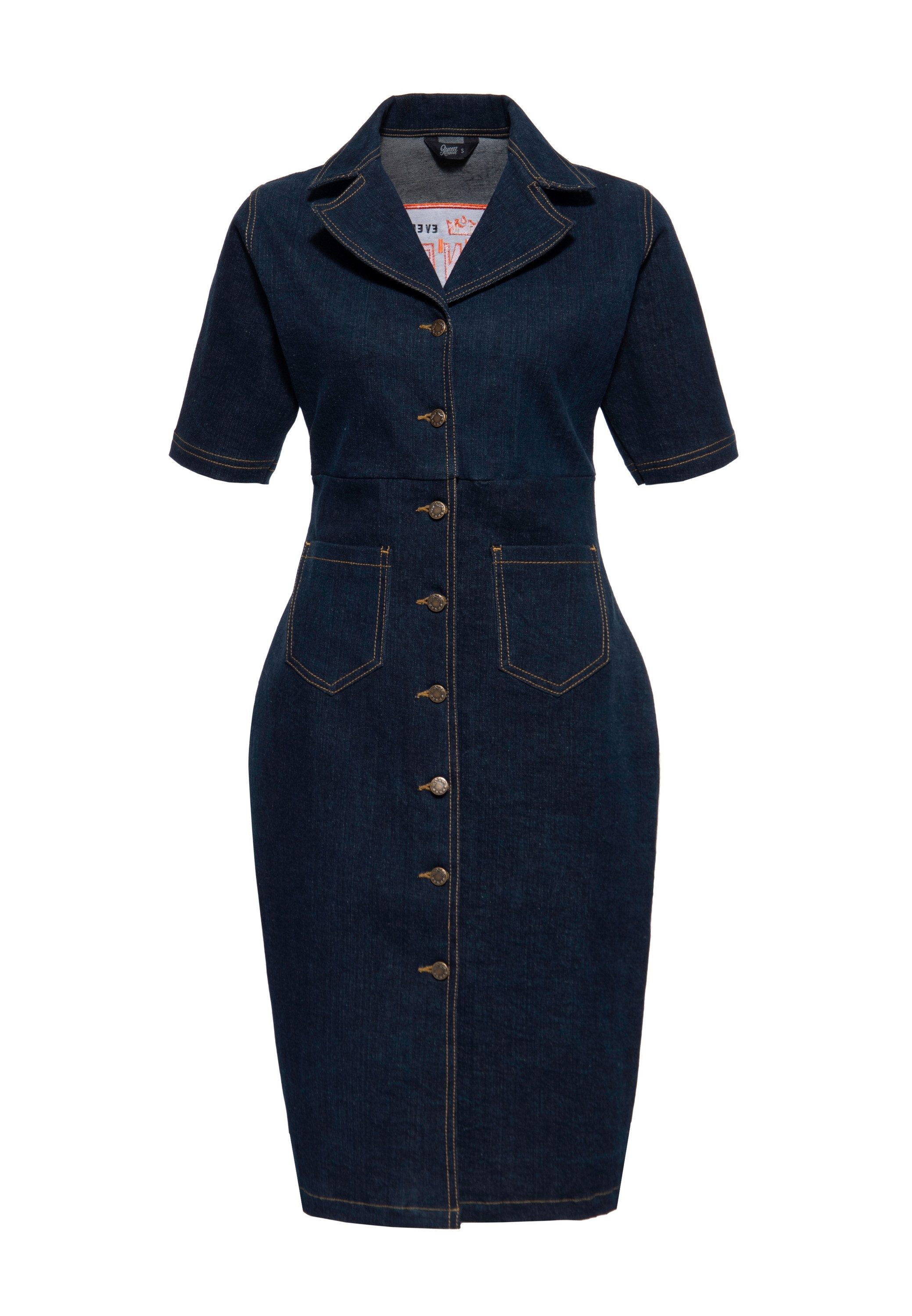 QueenKerosin Etuikleid Rebel Queens (1-tlg) mit Rücken-Patch