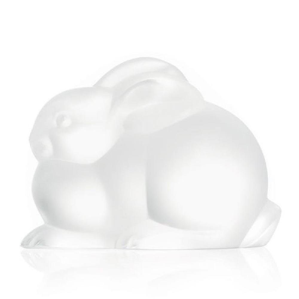 Lalique Osterhase Dekorationsfigur Skulptur Hase Rabbit Resting Klar