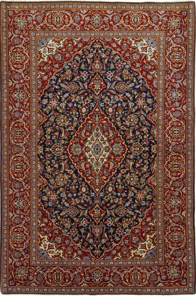 Orientteppich Keshan Kork Shadsar 141x210 Handgeknüpfter Orientteppich, Nain Trading, rechteckig, Höhe: 12 mm
