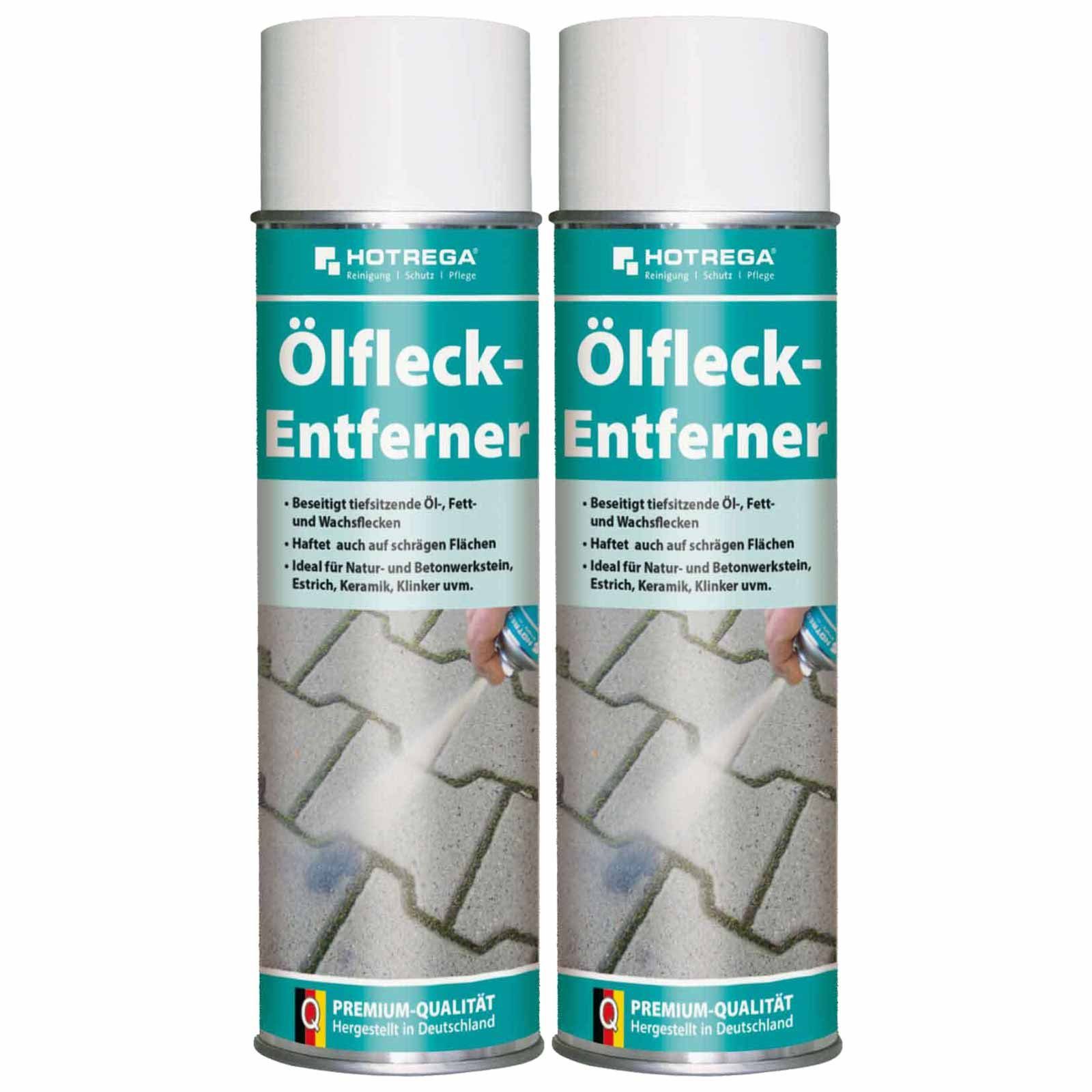 HOTREGA® Ölfleck Entferner Wachsflecken Fette Öl entfernen 2x 500ml Sprühdose Universalreiniger