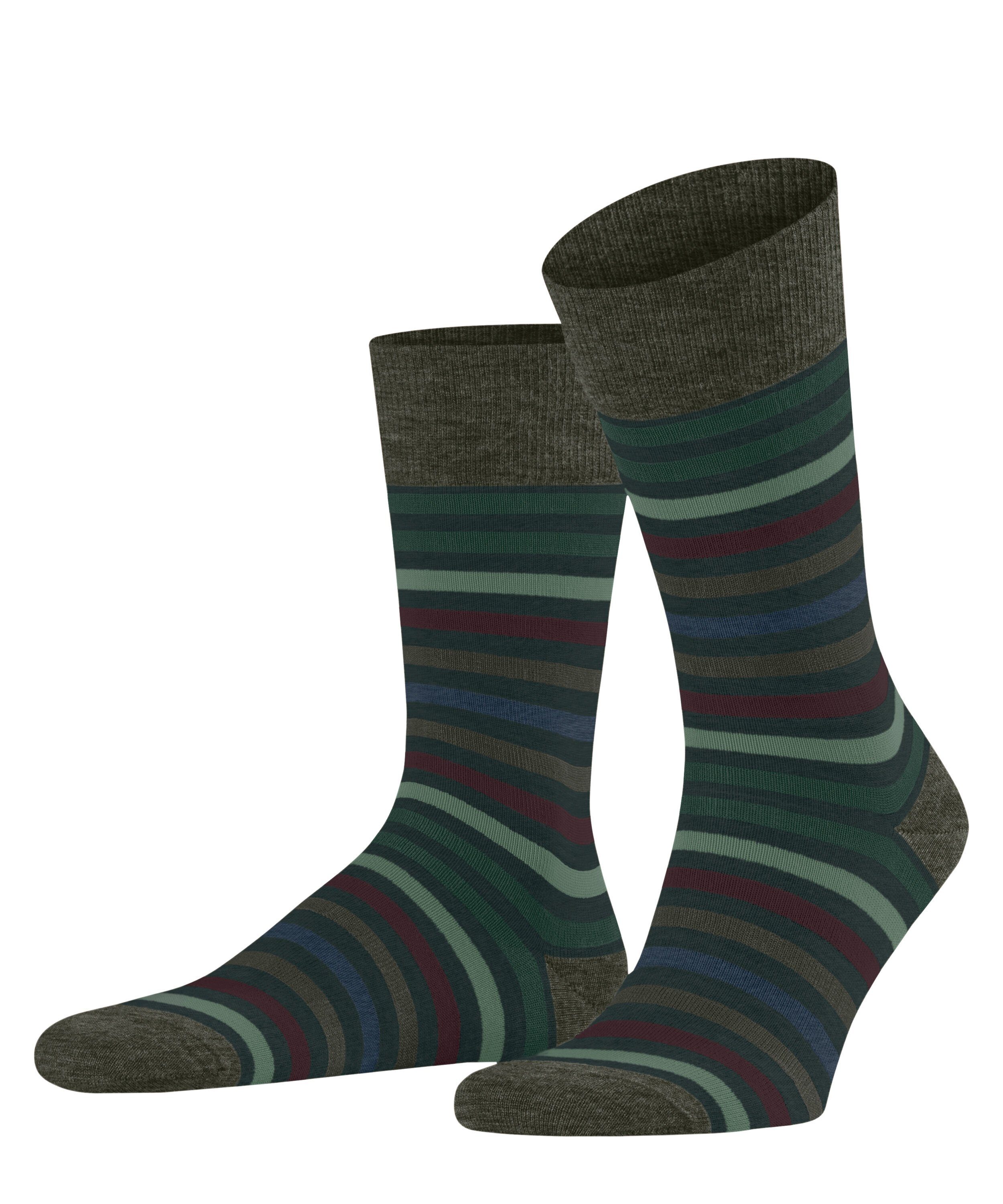 FALKE Socken Tinted Stripe (1-Paar) WALD (7992)