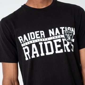 New Era Print-Shirt New Era NFL OAKLAND RAIDERS Stacked Wordmark T-Shirt