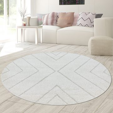 Teppich 3D-Teppich mit skandinavischem Flair in Weiß, Creme-beige, TeppichHome24, rechteckig, Höhe: 30 mm