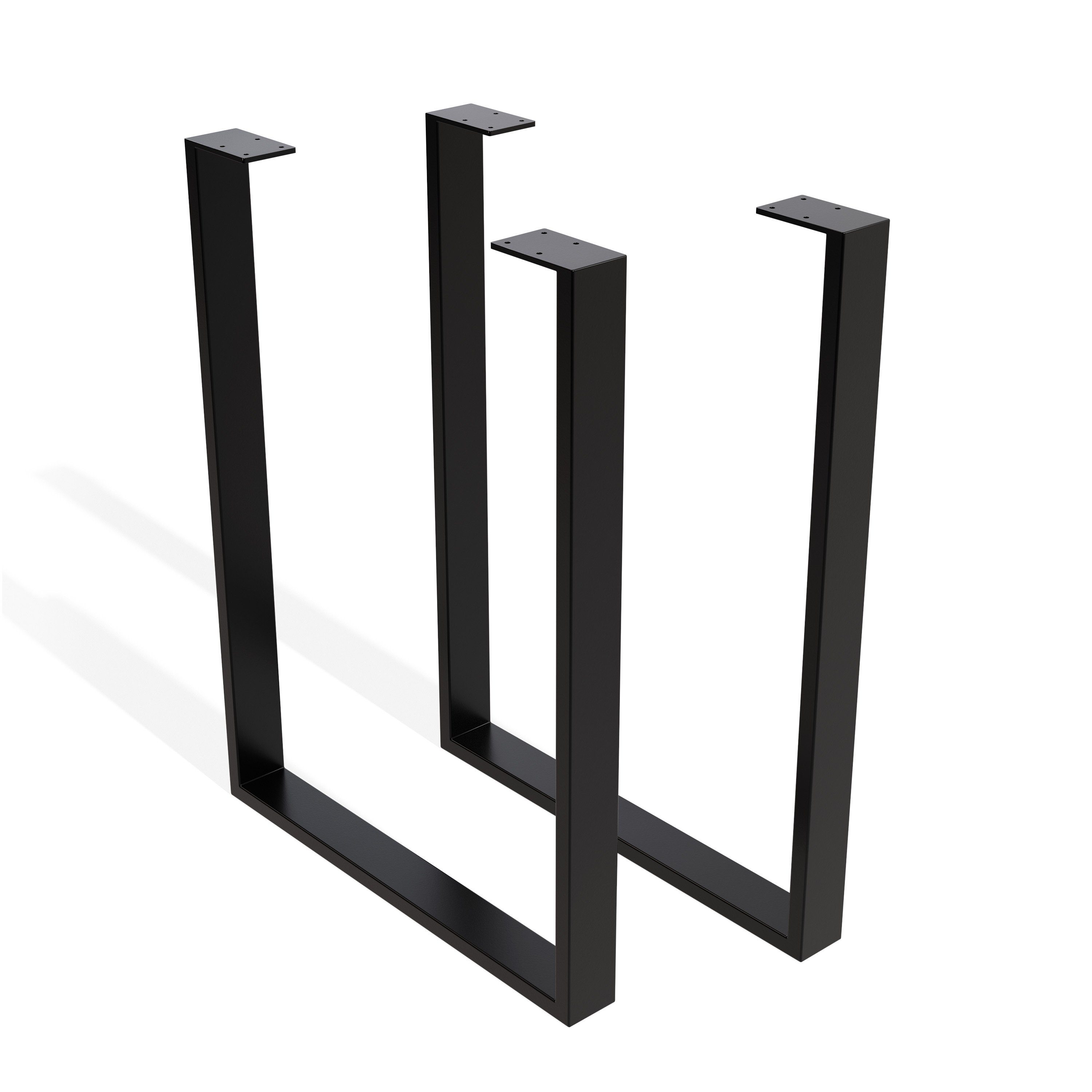 Tischgestell Stahl Tischkufen 50-70cm x 72cm in Schwarz