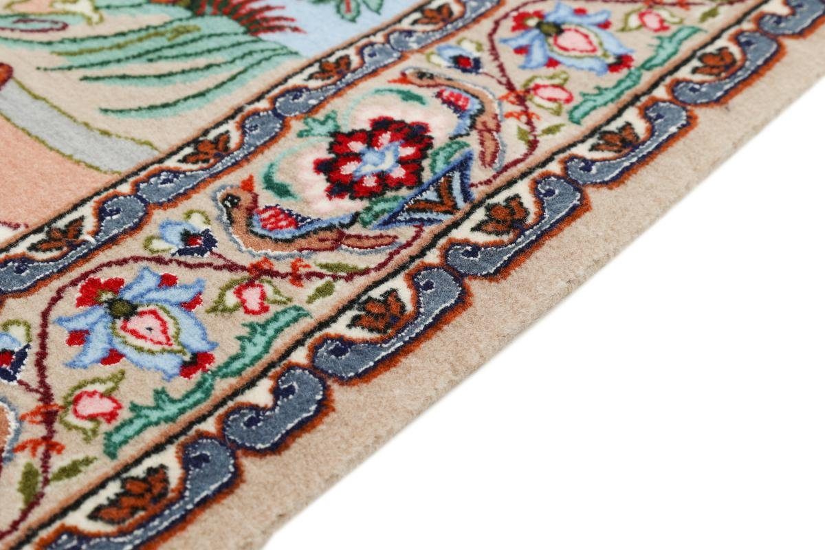 mm 6 rechteckig, Orientteppich Isfahan Orientteppich, Handgeknüpfter Höhe: Nain 80x118 Seidenkette Trading,