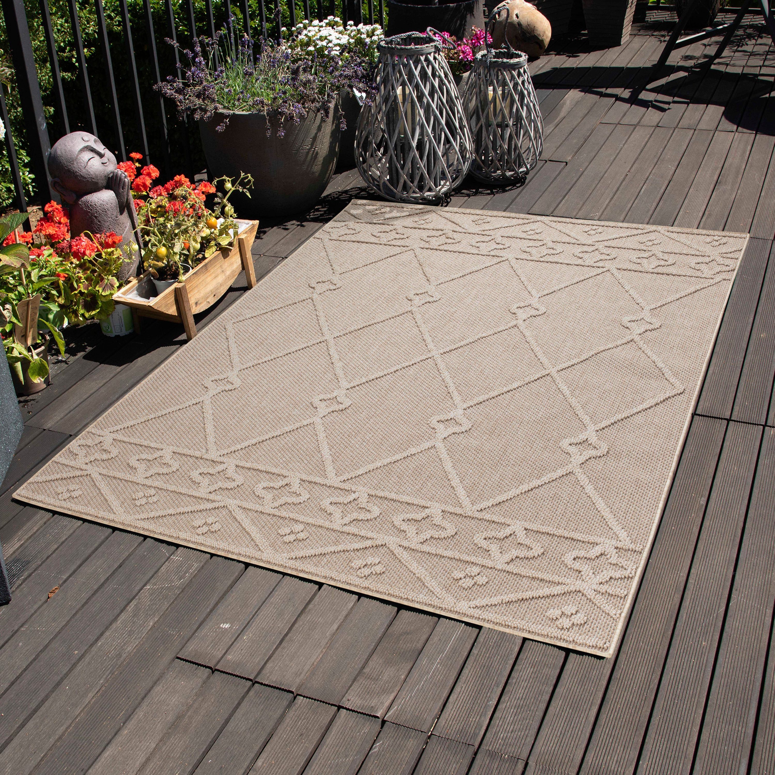 Carpettex Outdoorteppich Berber Design, Läufer, Höhe: günstig online kaufen