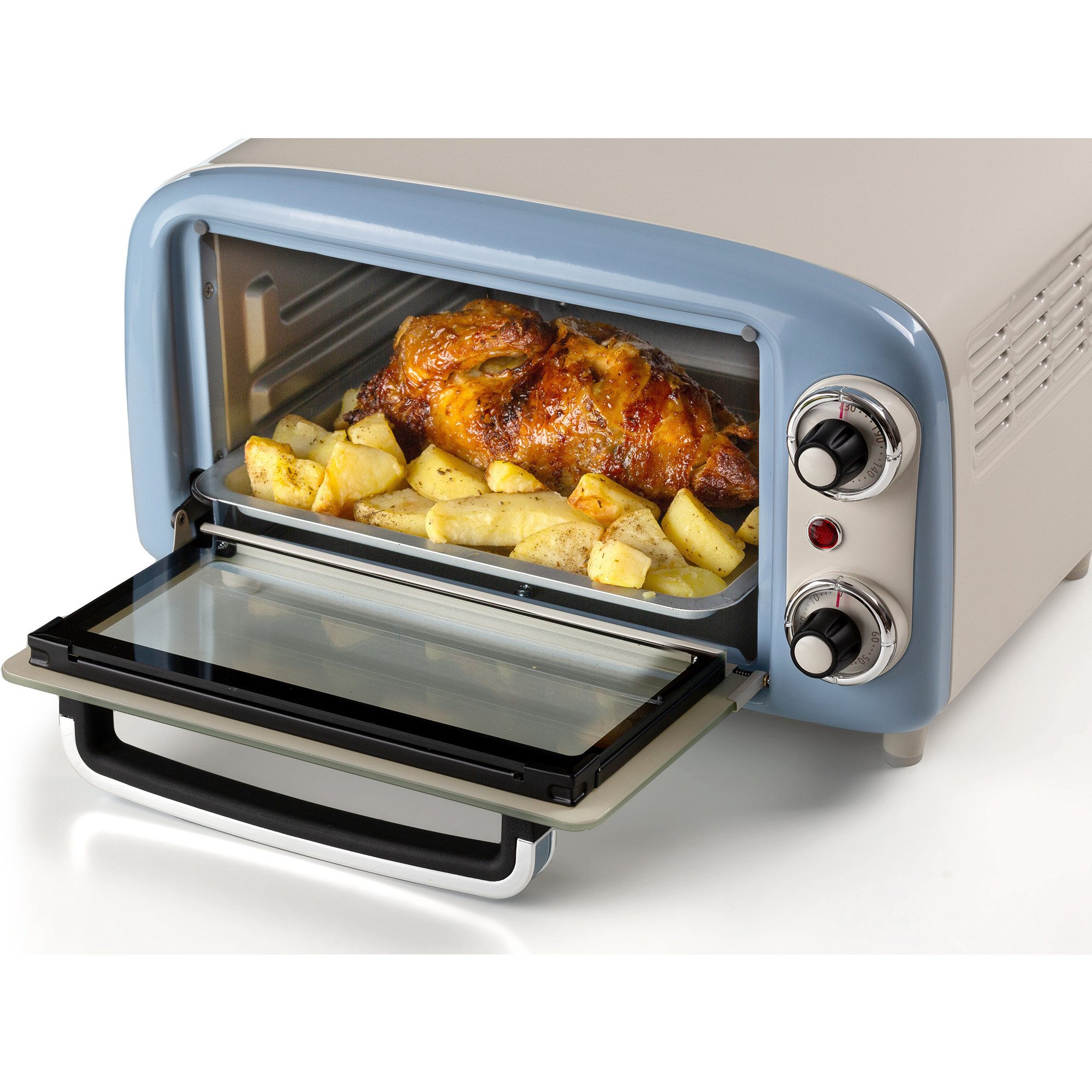 Ariete Minibackofen Ariete Mini-Backofen Vintage Blue, (800 Watt, 10
