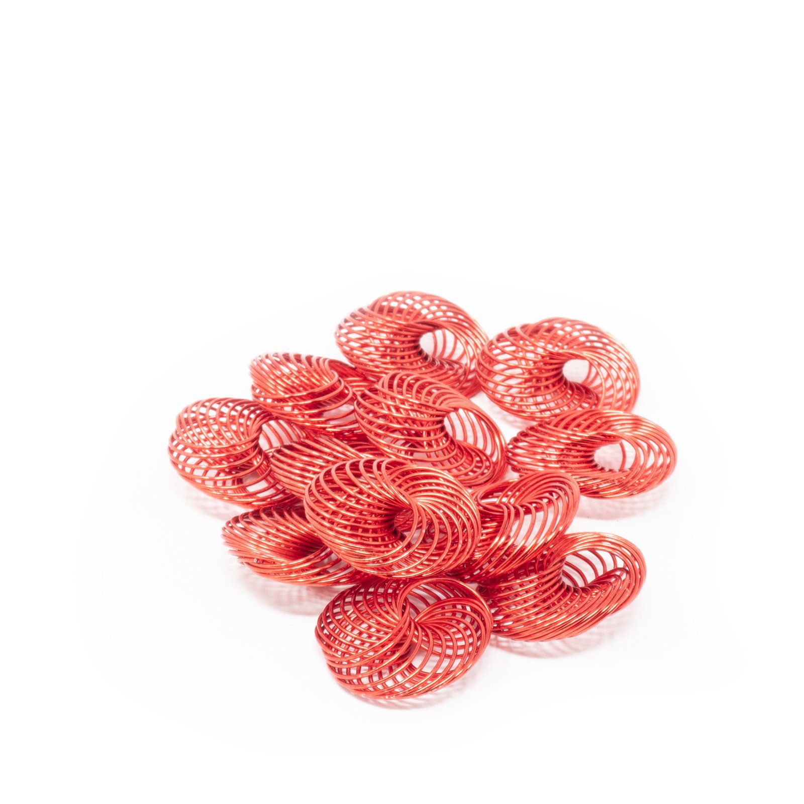 Draht Drahträder rot - 19 - 25,00 mm 12 Stück