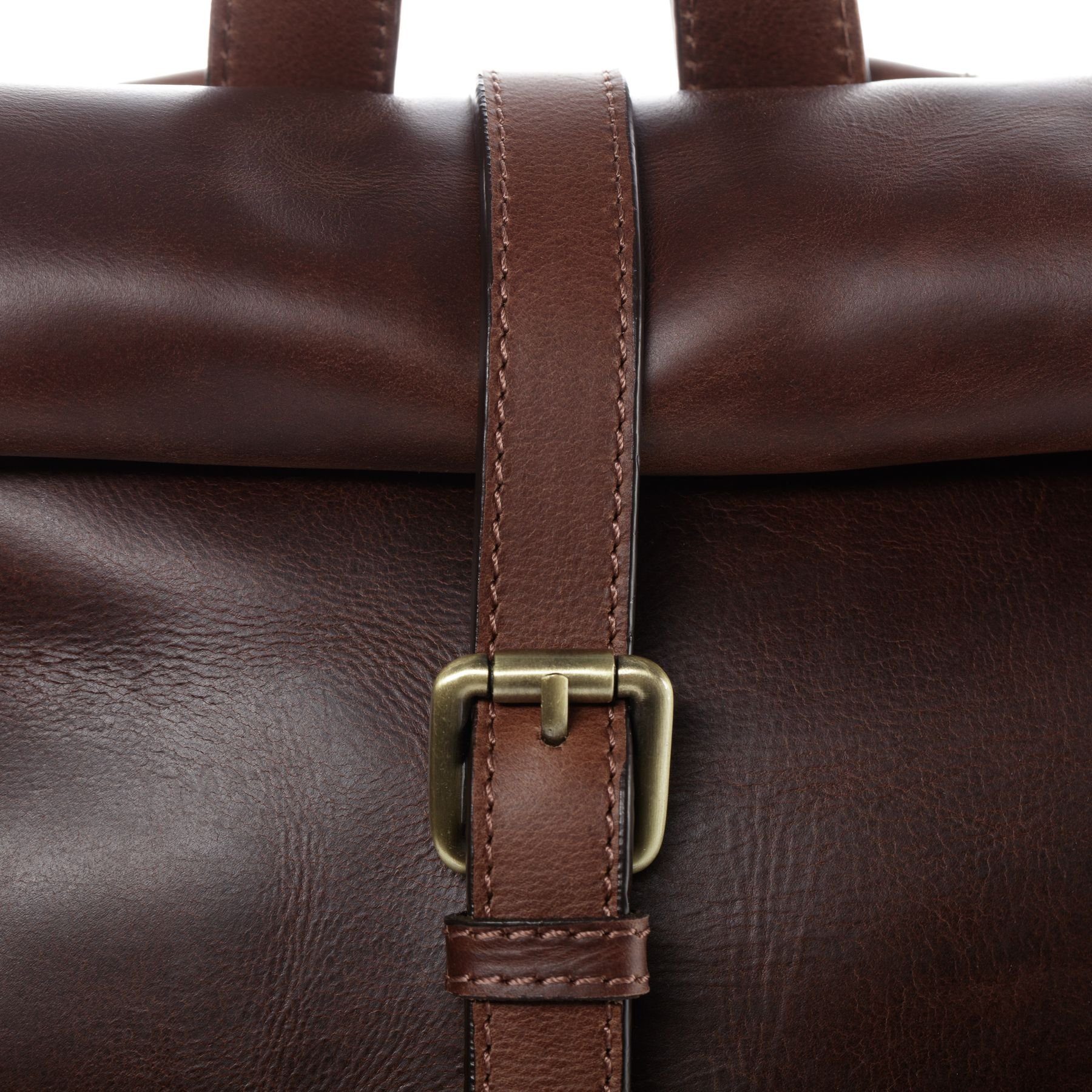 SID & VAIN Rucksack echt Leder Rucksack groß 15 Zoll Laptop Fach braun, Cityrucksack 15,4 Zoll Echtleder, Rucksack Damen Herren dunkelbraun