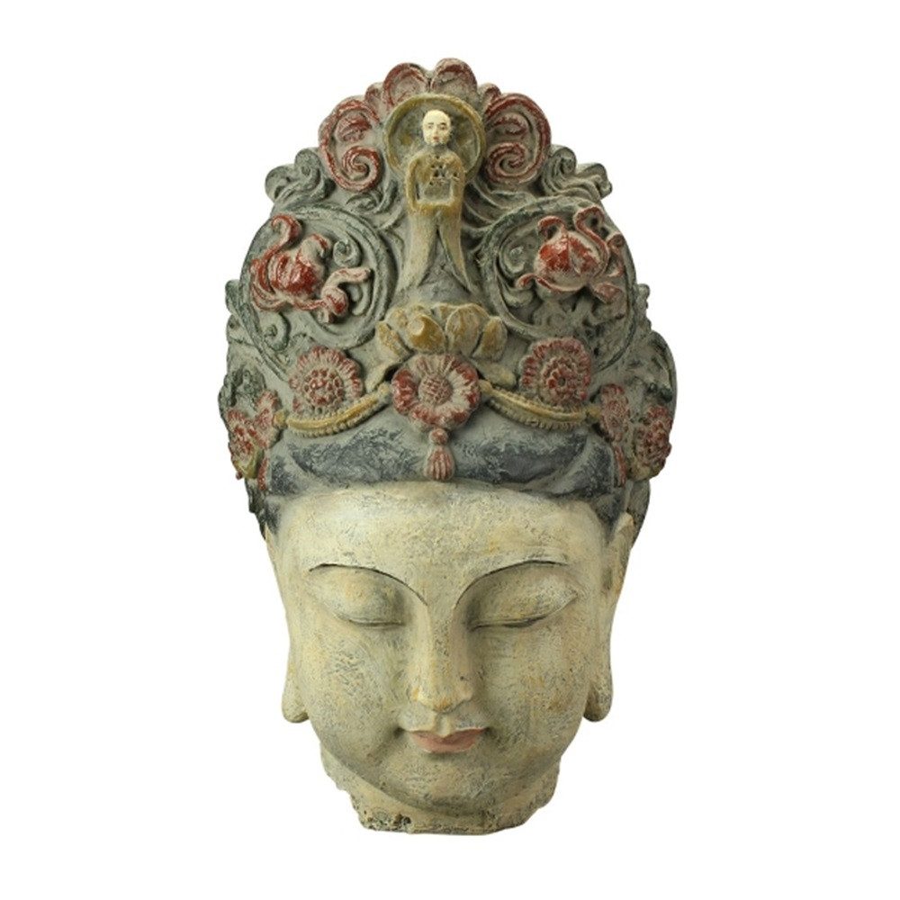 Werner Voß Buddhafigur Skulptur Frauenkopf Blumengöttin Deko asia Buddha feng shui, feng shui Dekofigur