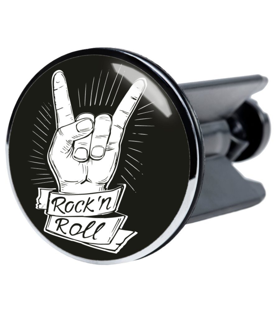 Sanilo Waschbeckenstöpsel Rock ’n’ Roll, Ø 4.0 cm, hochwertig, universell, mit Motiv, 100% wasserdicht