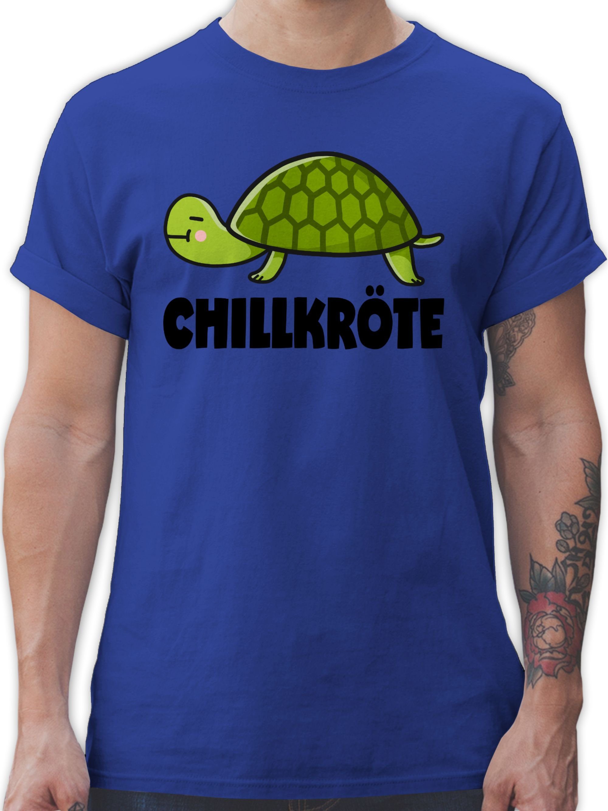 Shirtracer T-Shirt Chillkröte Cartoon Manga Anime 03 Royalblau