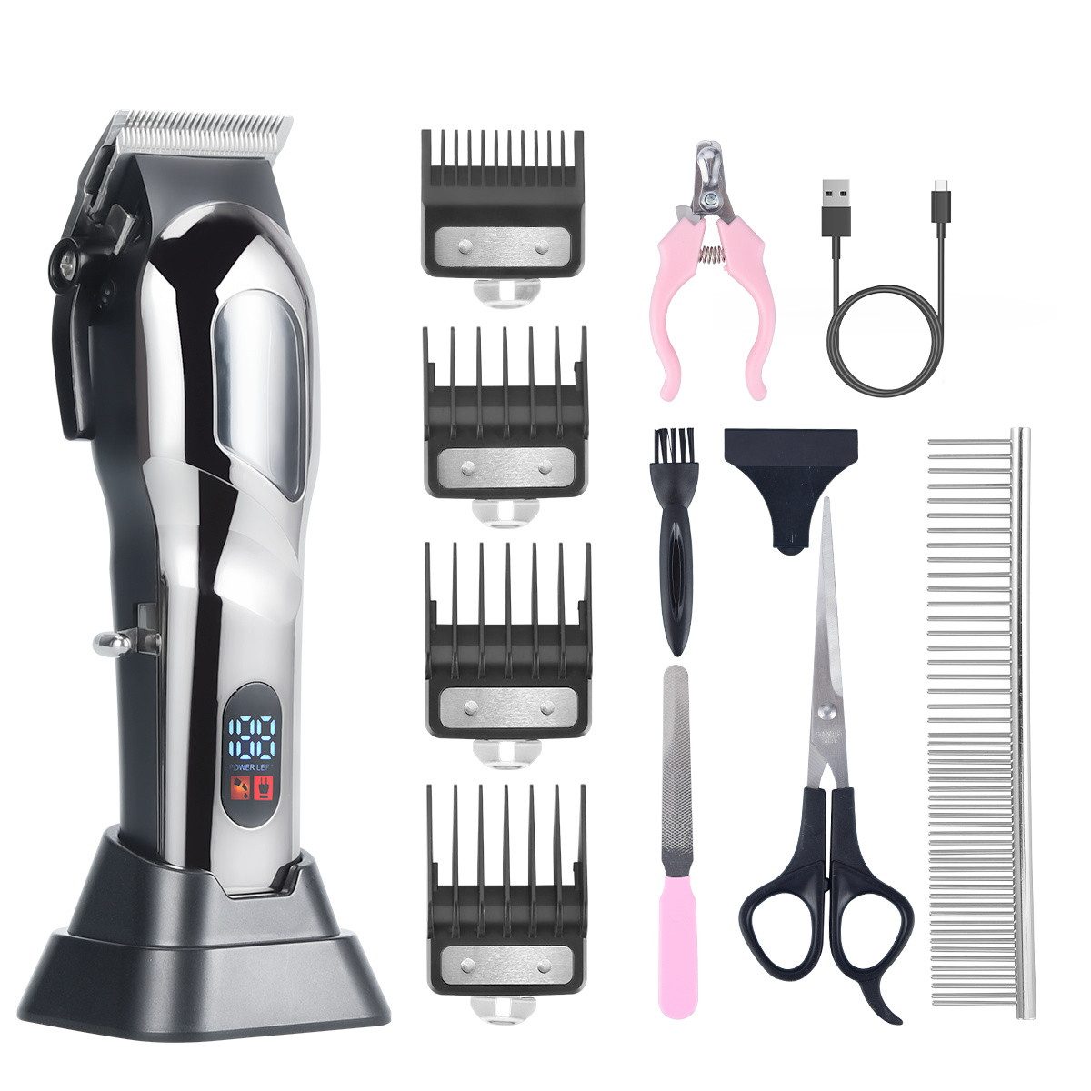 Hundeschermaschine Profi,Schermaschine Set,Tierhaarschneidemaschine für Hund und Katze
