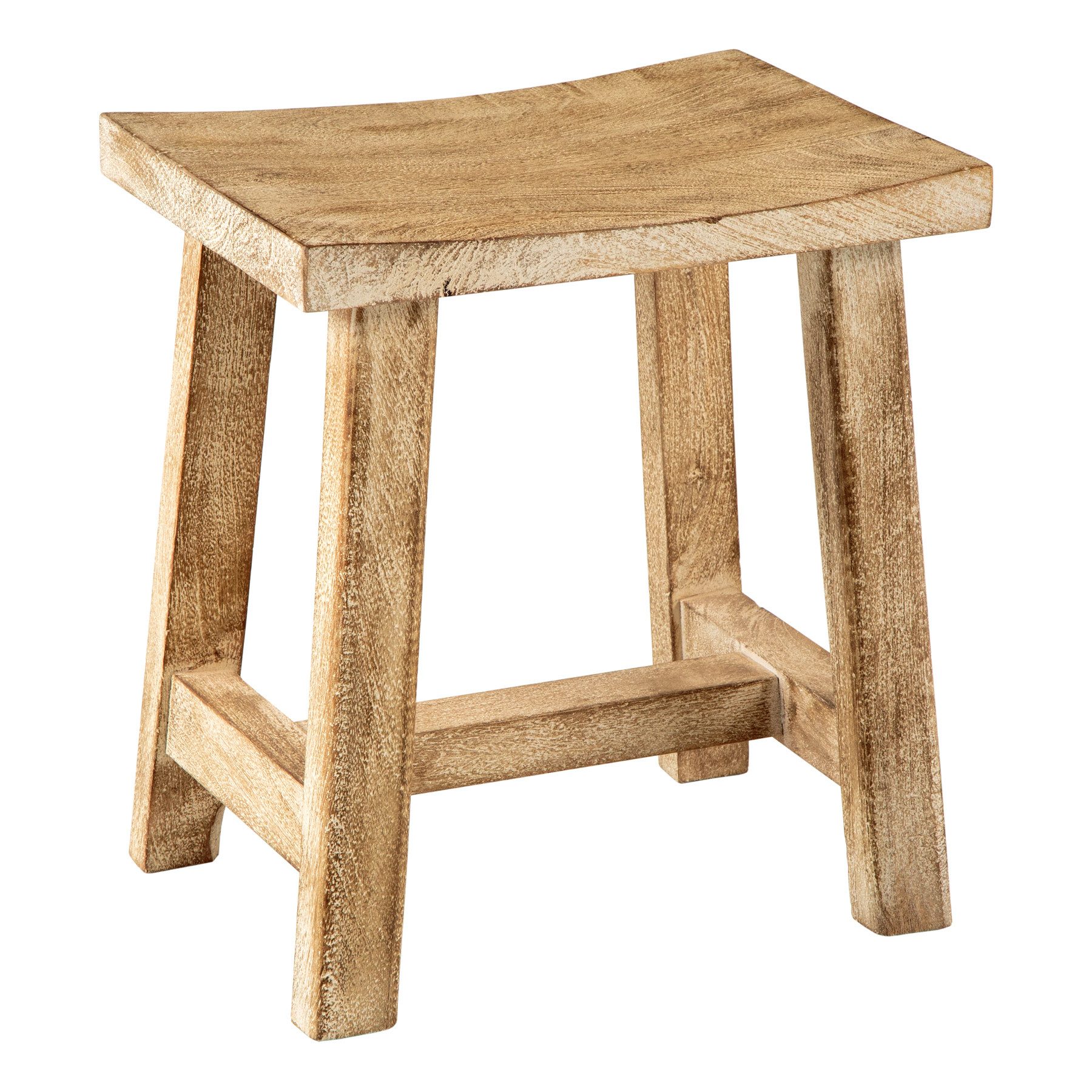 riess-ambiente Sitzhocker FINCA 45cm beige-braun (Einzelartikel, 1 St), Wohnzimmer · Mango-Massivholz · Handmade · Shabby Chic · Landhausstil