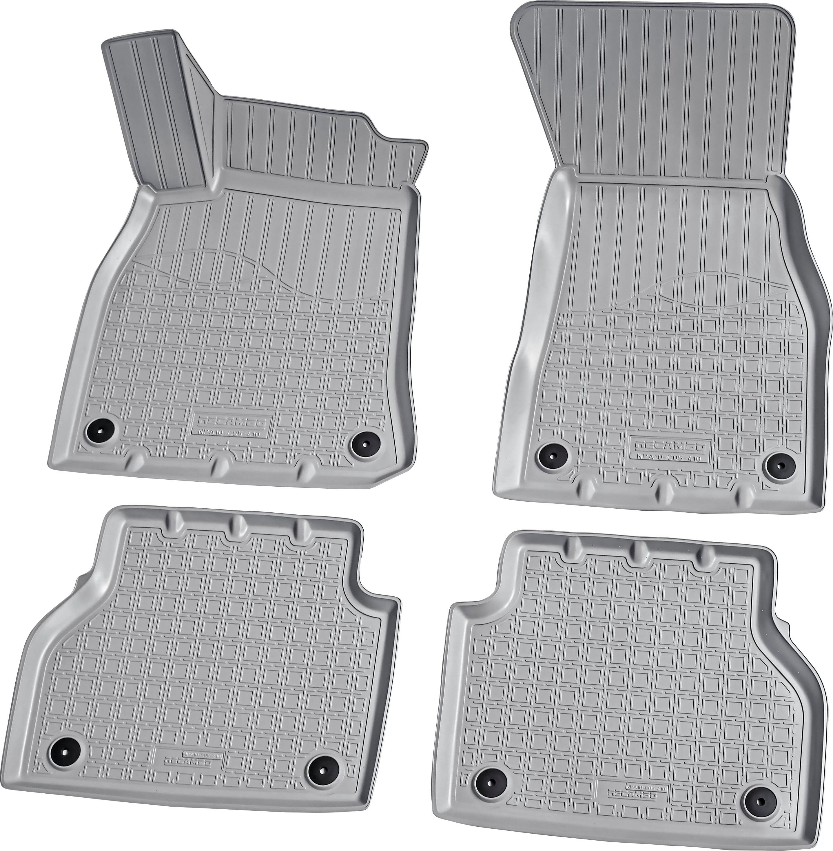 RECAMBO Passform-Fußmatten CustomComforts (4 St), für Audi A6, C8 Limo  Avant ab 2018, perfekte Passform, Pflegeleicht, strapazierfähig, reißfest  und geruchsneutral