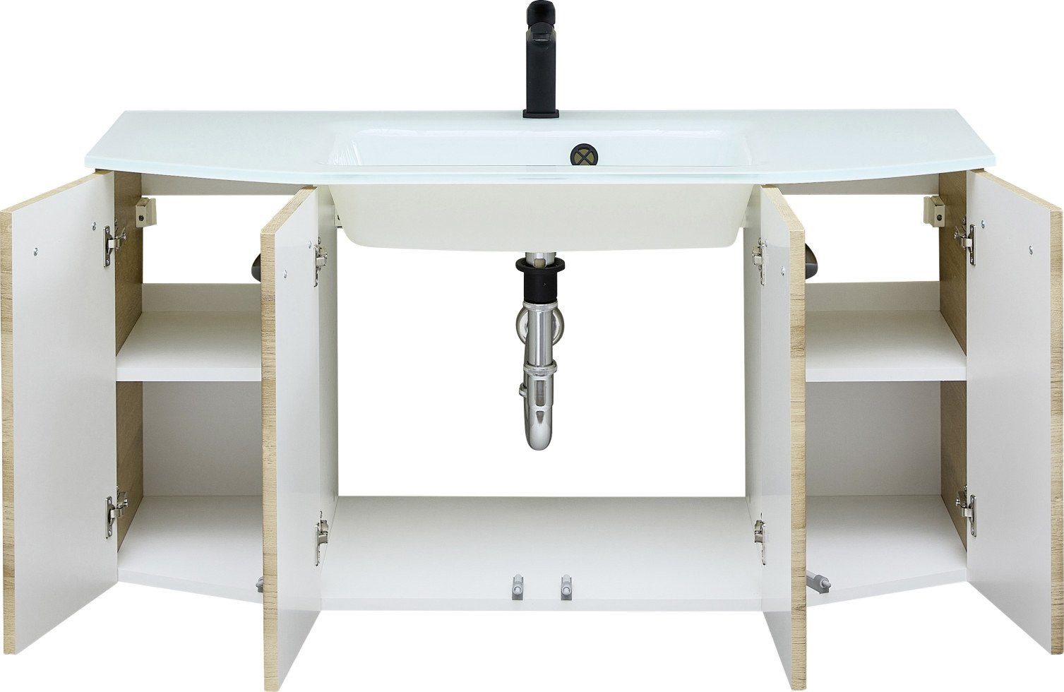 PELIPAL Badmöbel-Set Pelipal Badmöbel-Set Aachen Riviera Eiche 112 cm