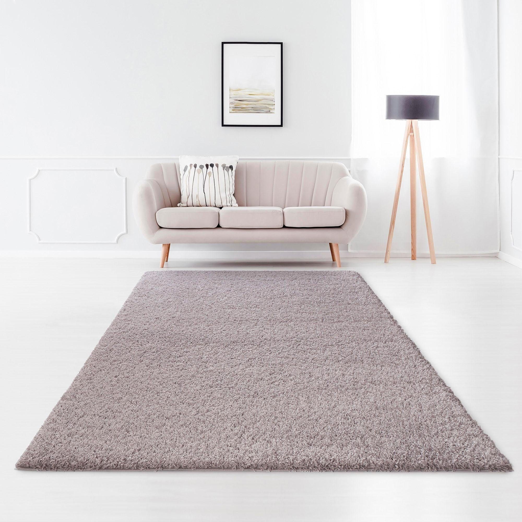 Kg/m² weich Hochflor-Teppich mm, rechteckig, einfarbig, 45 kuschelig, 2,36 Home Gesamtgewicht und Viva, affaire, besonders Uni Farben, Höhe: