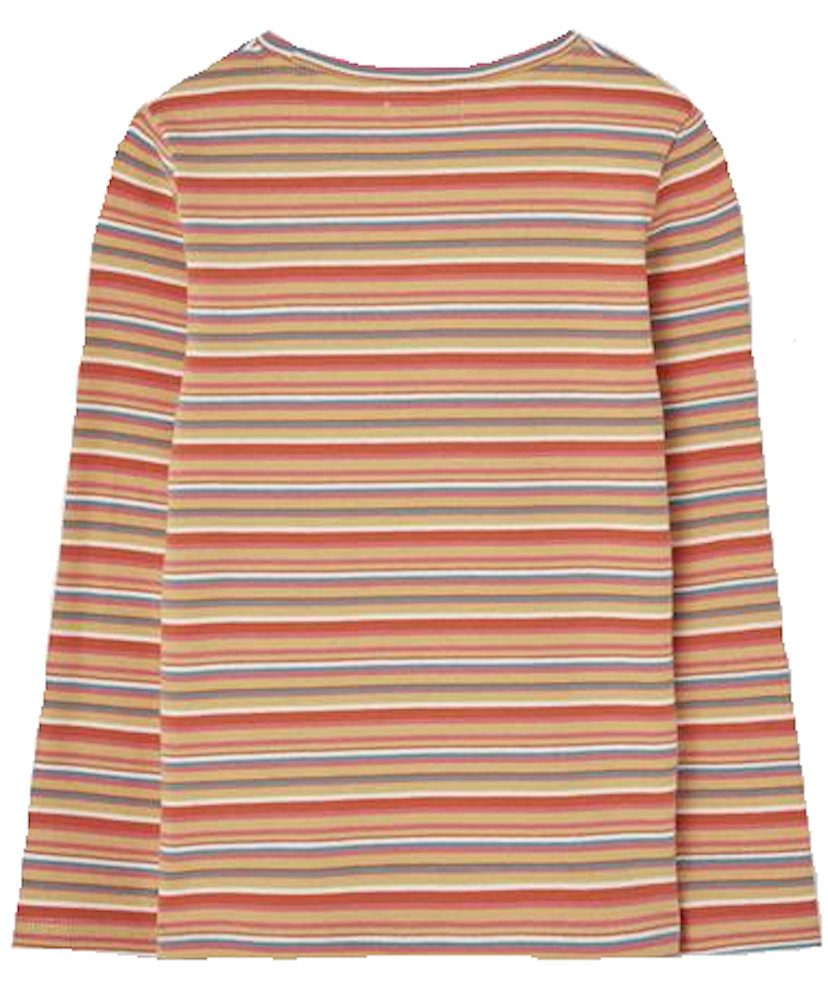 LOSAN Langarmshirt Losan Mädchen Langarmshirt Ringel Ripp bunt light mustard (1-tlg)