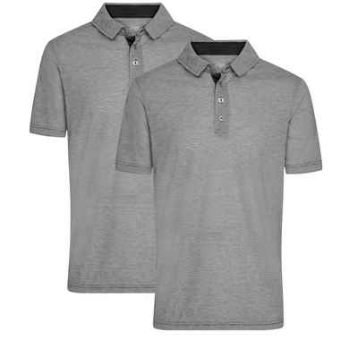 James & Nicholson Poloshirt Herren Funktionspolo im Doppelpack Single Jersey Qualität JN754 (Doppelpack, 2er-Pack) Atmungsaktiv und Feuchtigkeitsregulierend