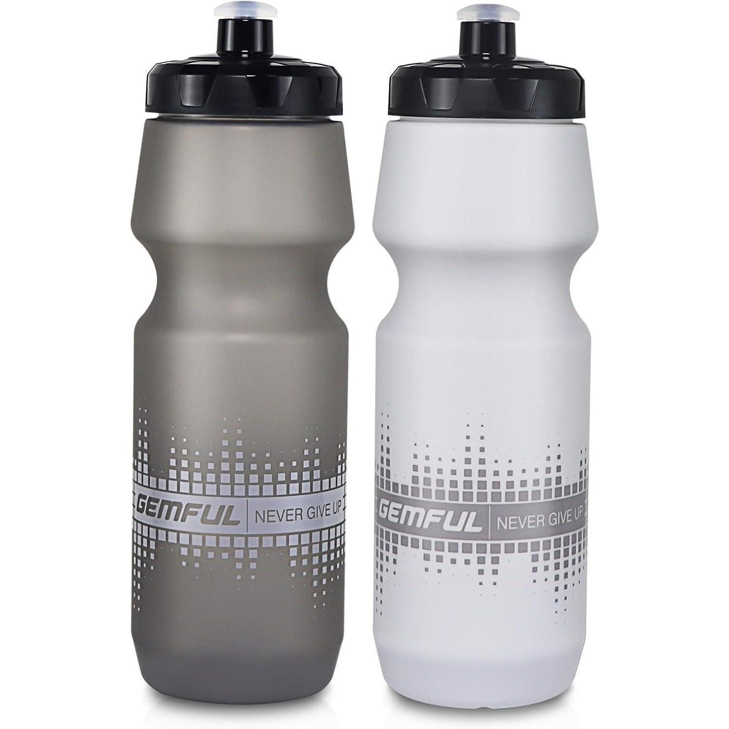 GEMFUL Trinkflasche 2er-Pack Rennrad Trinkflasche 750ml Auslaufsicher BPA-Frei
