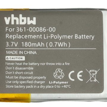 vhbw kompatibel mit Garmin Approach G10, 010-01959-00 Akku Li-Polymer 180 mAh (3,7 V)