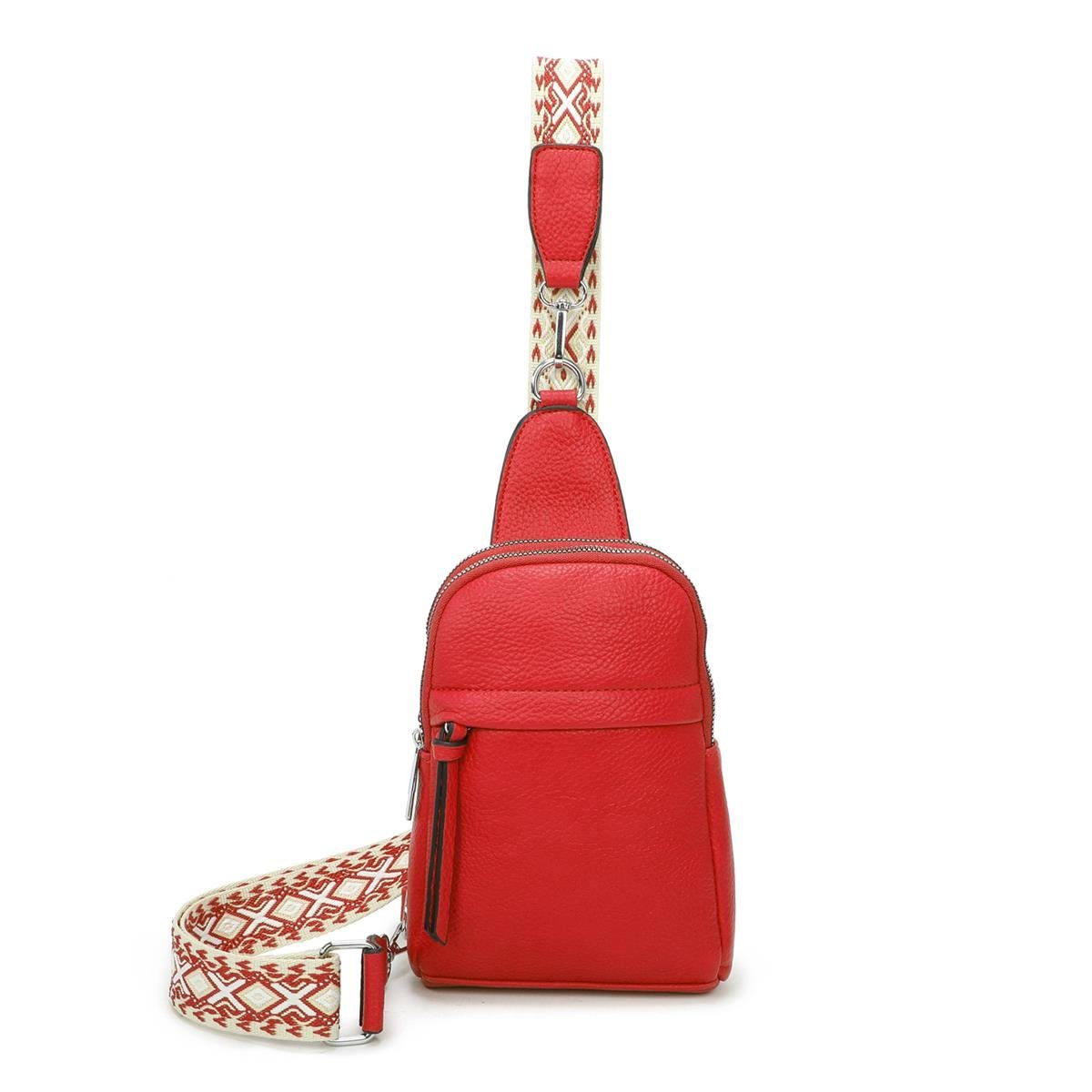 ITALYSHOP24 Schultertasche Damen Sling-Tasche Crossbody Brusttasche günstig online kaufen