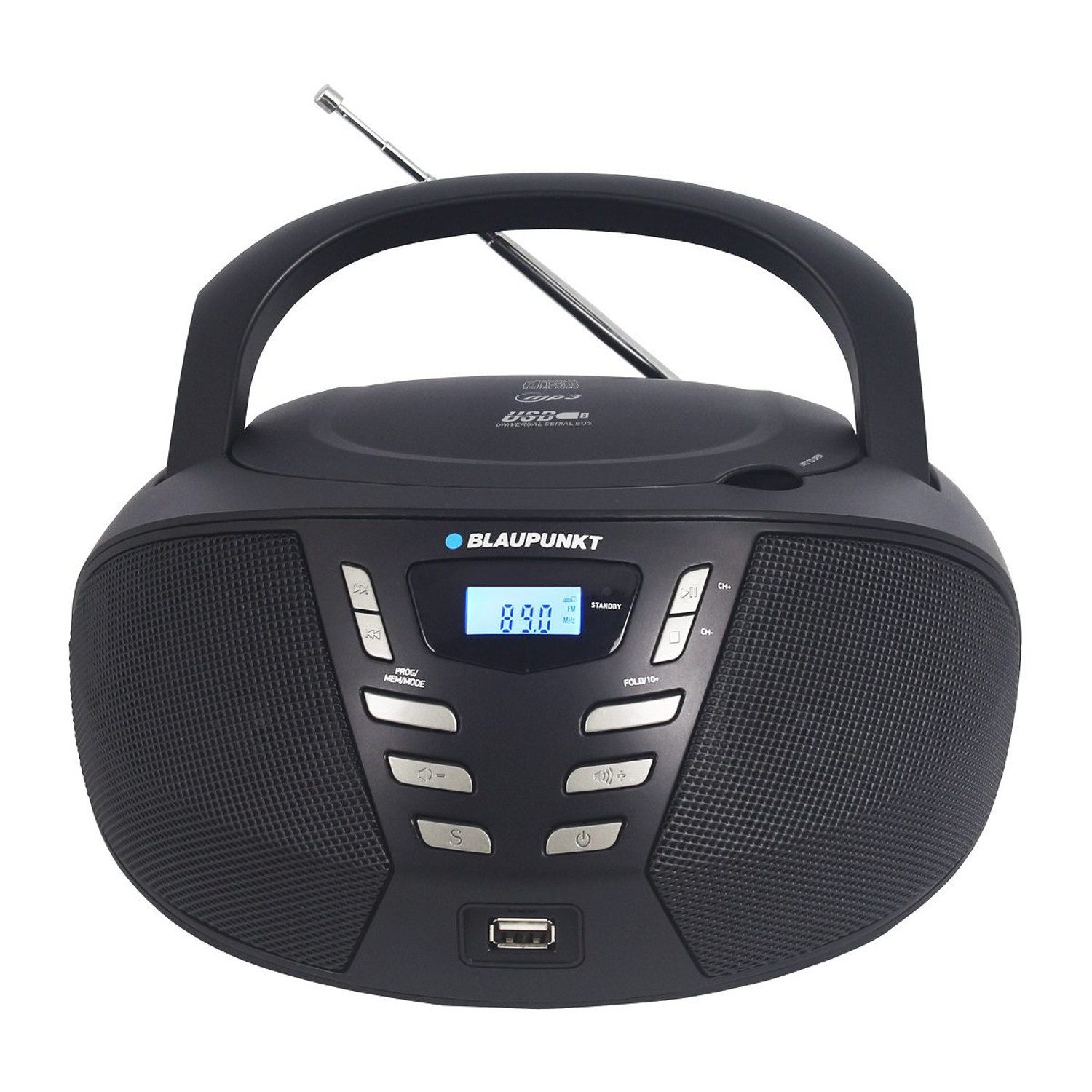 Blaupunkt Tragbares Radio Boombox BB7BK CD MP3 Boombox