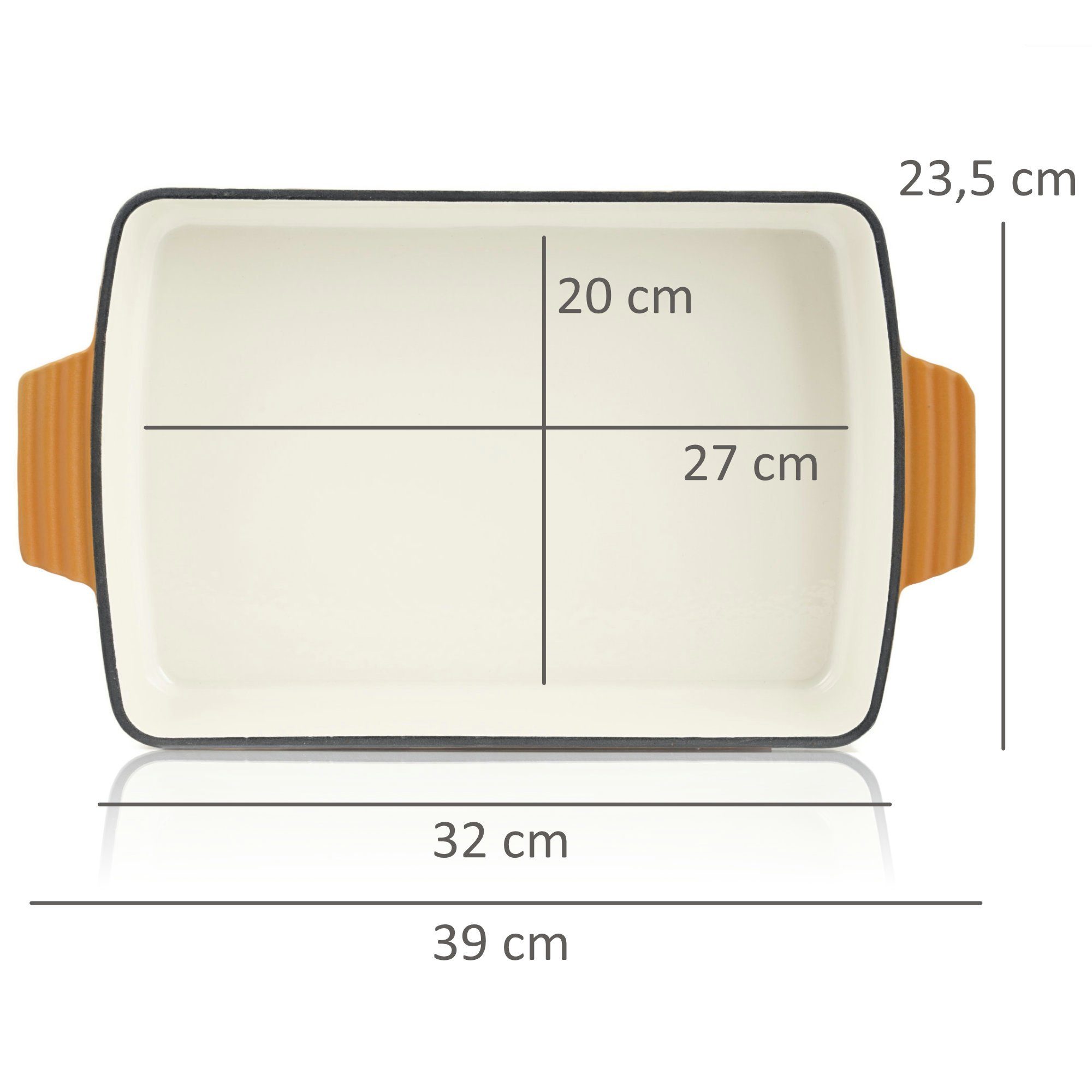 Mahlzeit Topf-Set 3-teiliges 24 Ltr., Orange, Gusseisen cm, 4,8 Set, (Set) Gusseisen Liter, Sunny Ø 1,6