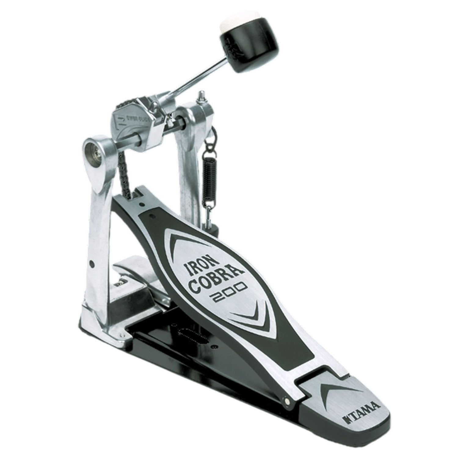 Tama Schlagzeug Tama Fußmaschine HP200P Iron Cobra Einzel-Pedal,Einzel-Pedal, Fußmaschine, Einstellbare Federspannung und Beater-Winkel